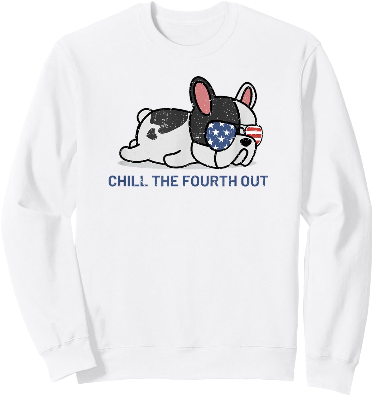 Funny 4th Of July French Bulldog Gift Frenchie Lover Sweatshirt - Sweatshirt | White