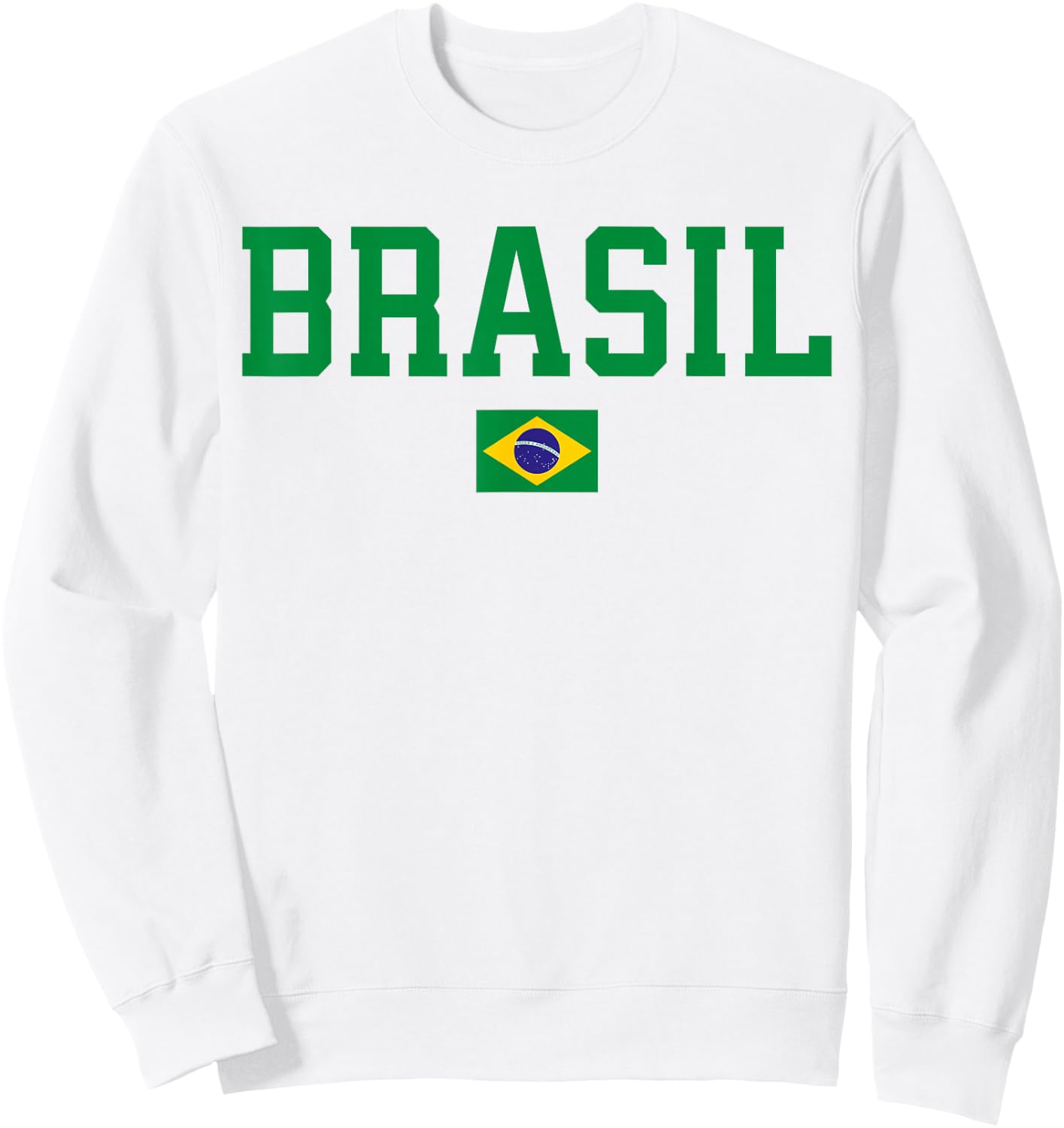 Brasil Brazil Flag Sweatshirt - Sweatshirt | White
