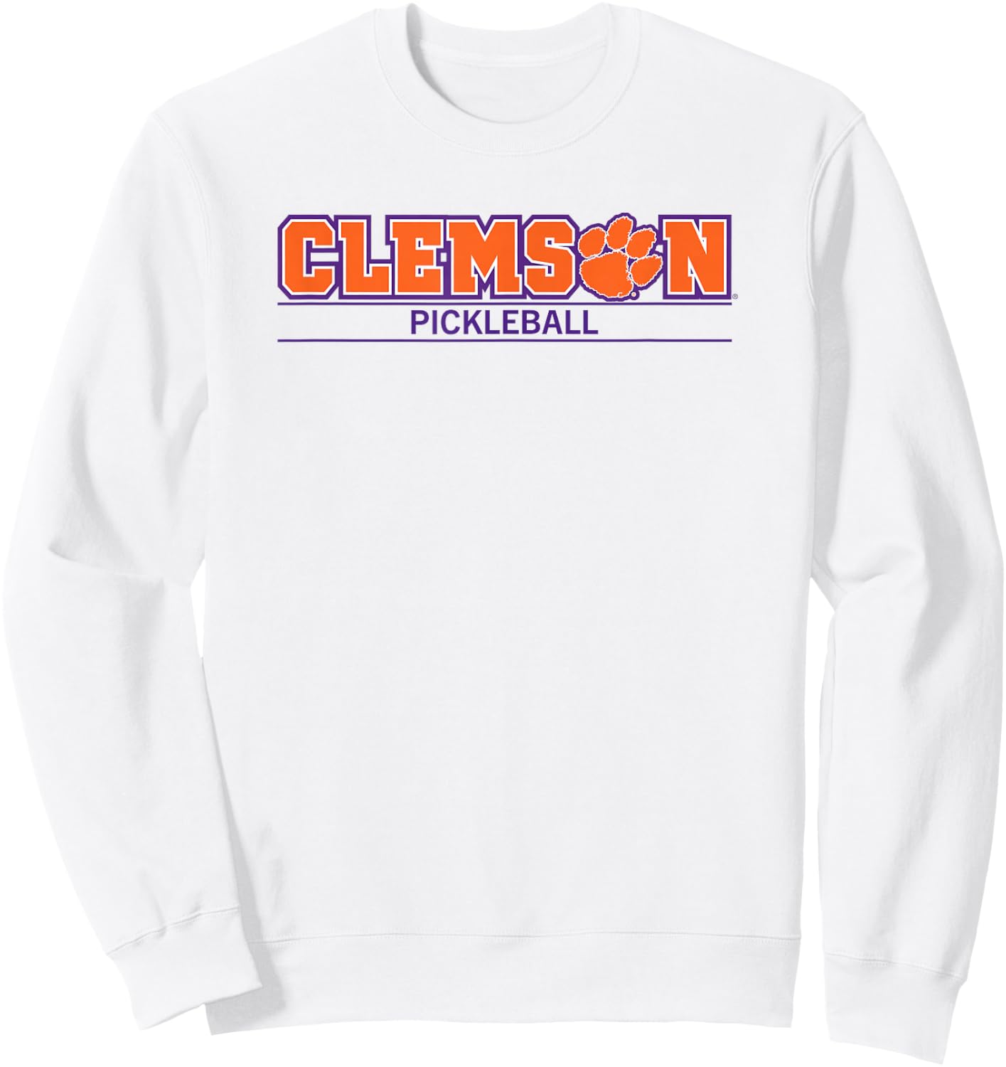 Campus Lab Clemson Tigers -Adults & Kids Grey Modern Classic Collared Neck Short Sleeve Sweatshirt - Sweatshirt | White