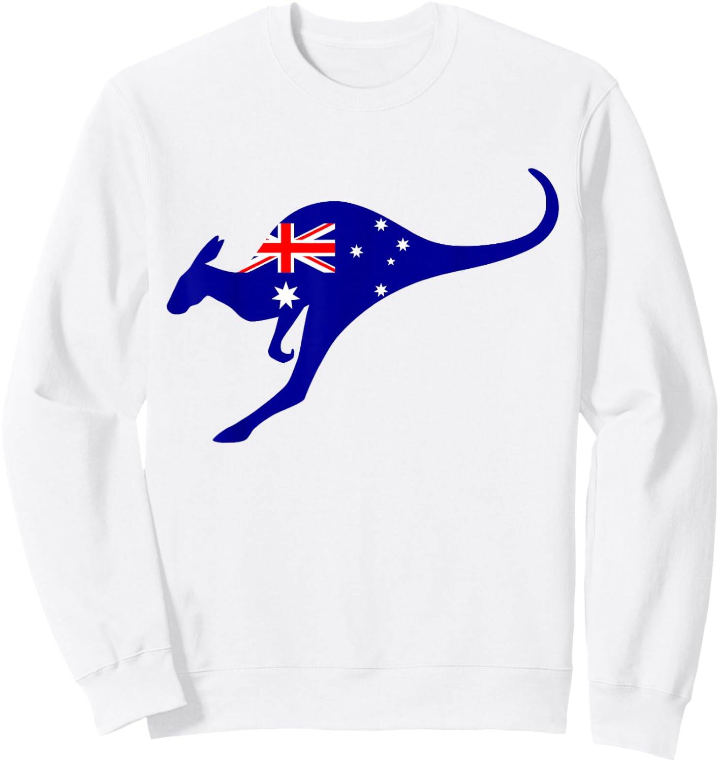 Vintage Kangaroo Australia Flag Aussie Roo Kangaroo Sweatshirt - Sweatshirt | White