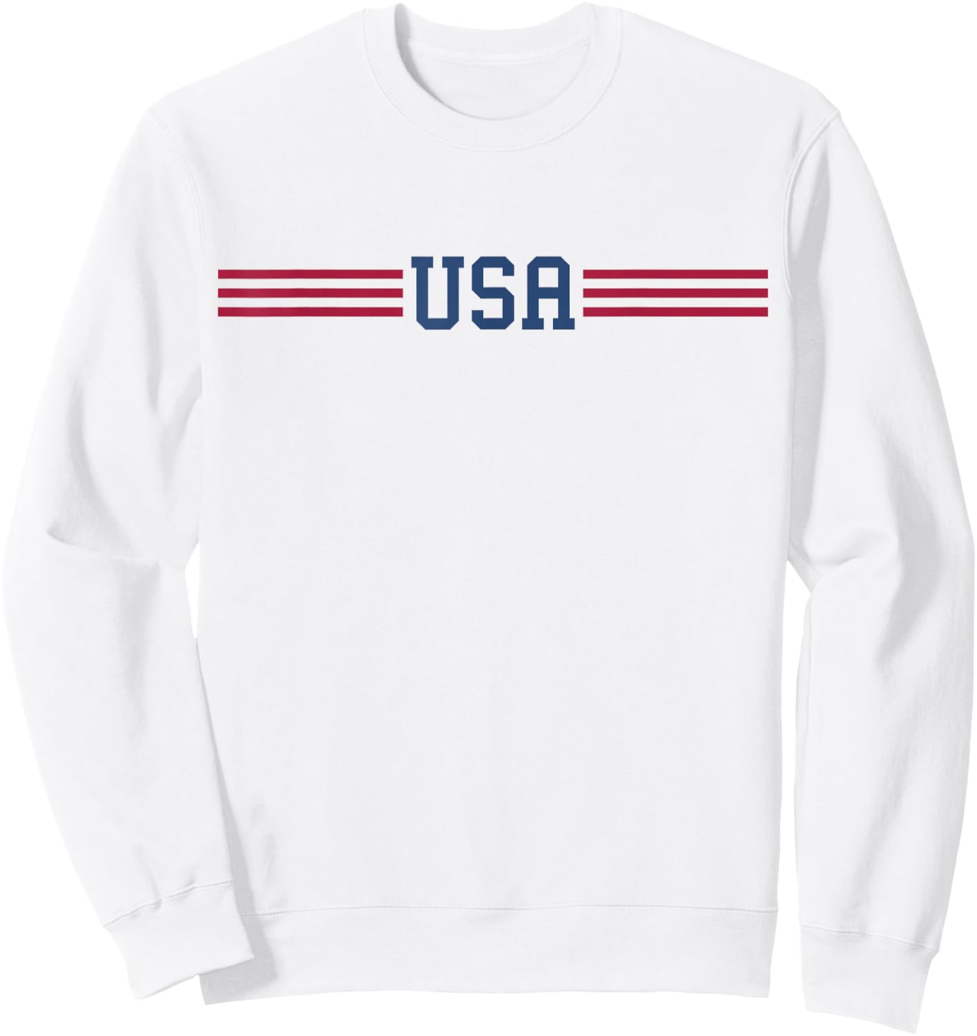 USA Women Men Patriotic American White 4th of July Sweatshirt - Sweatshirt | White