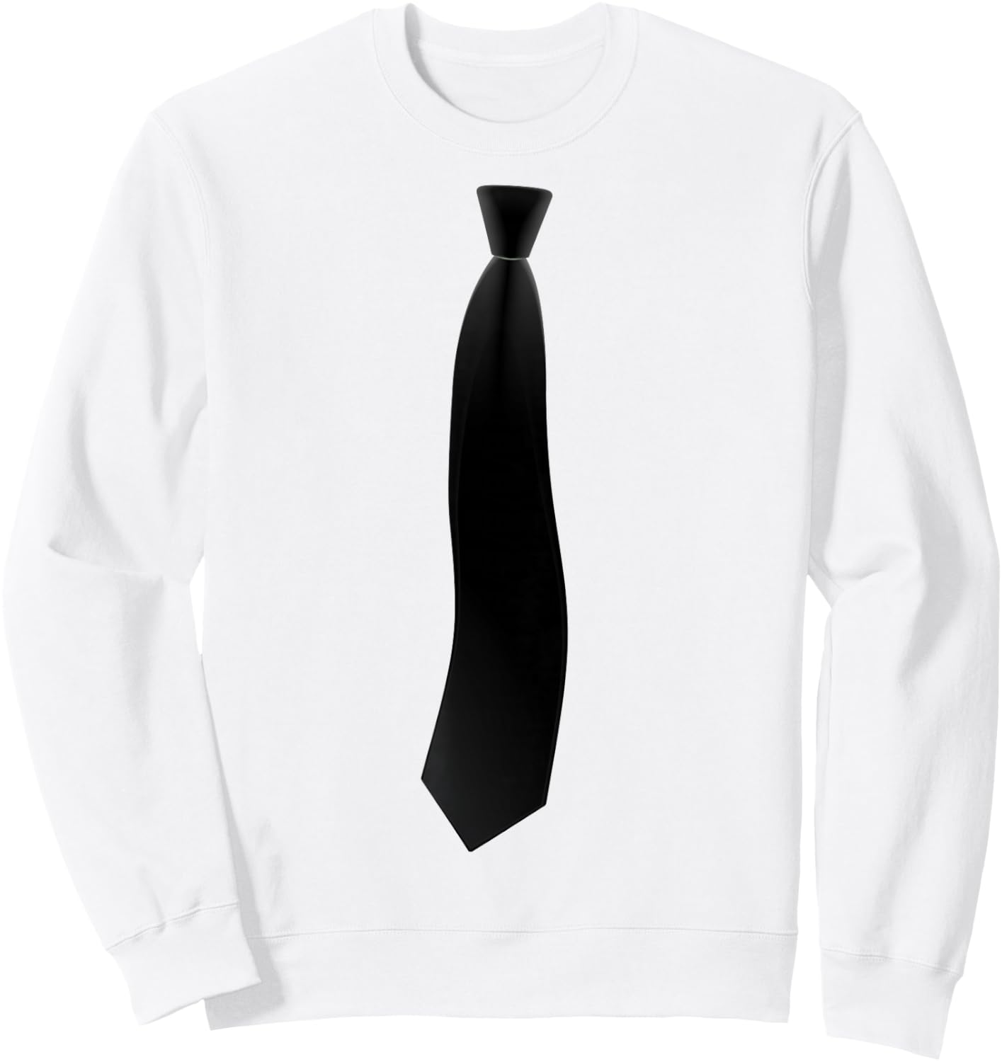 Black Tie Funny Suit Costume Boys , White Sweatshirt - Sweatshirt | White