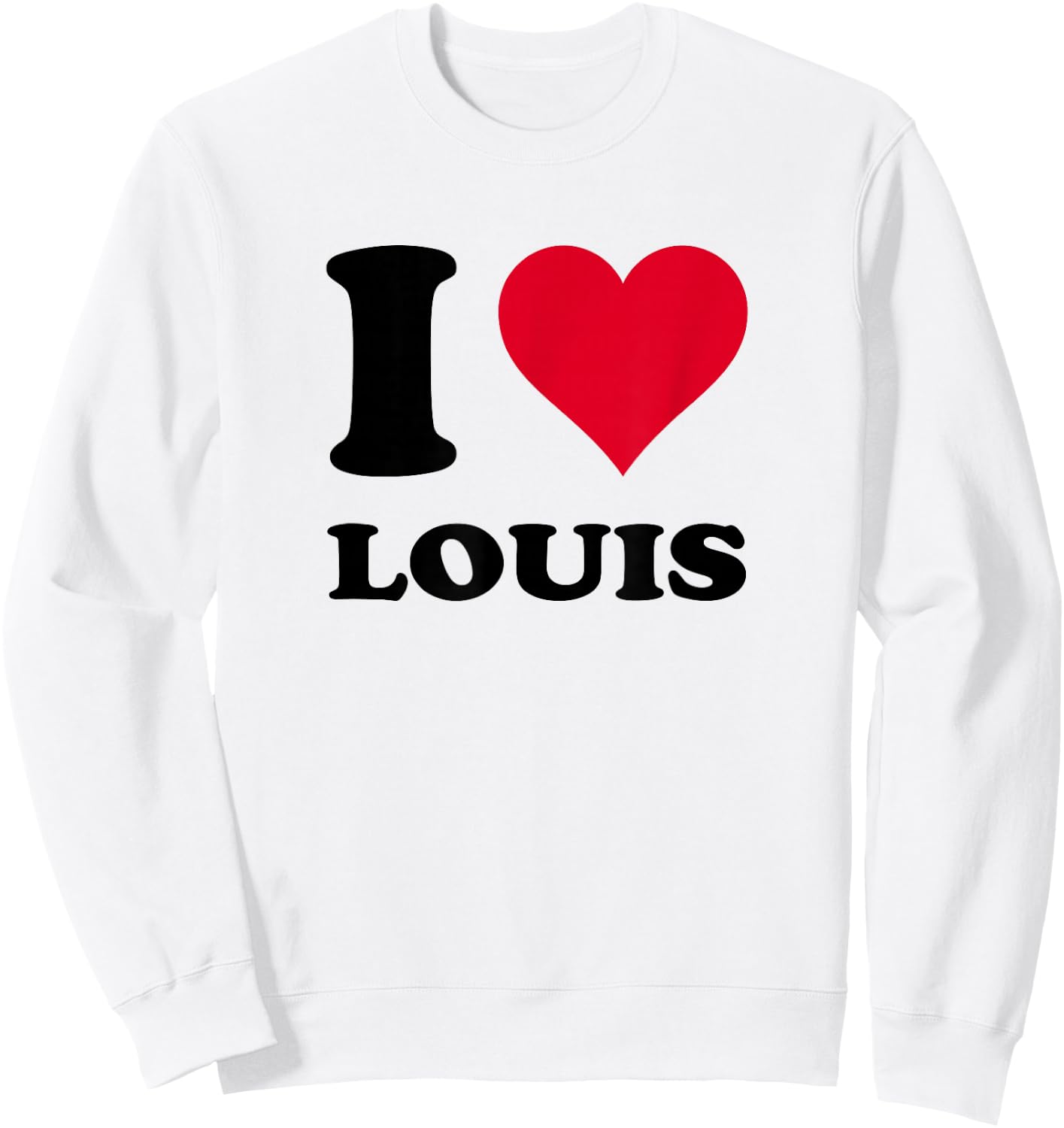 I Love Louis , white, S Sweatshirt - Sweatshirt | White