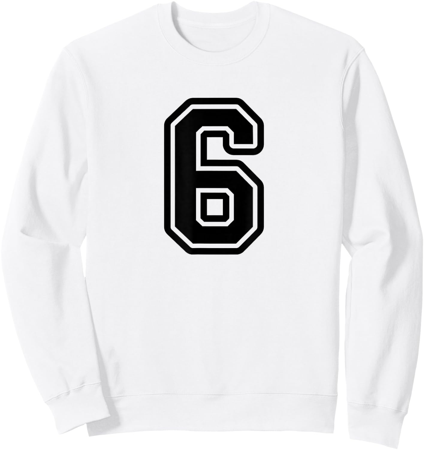 Number #6 Black Favorite Number 6 Sweatshirt - Sweatshirt | White