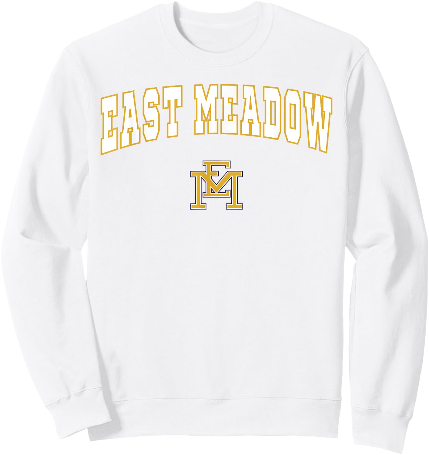East Meadow High School Jets Sweatshirt - Sweatshirt | White