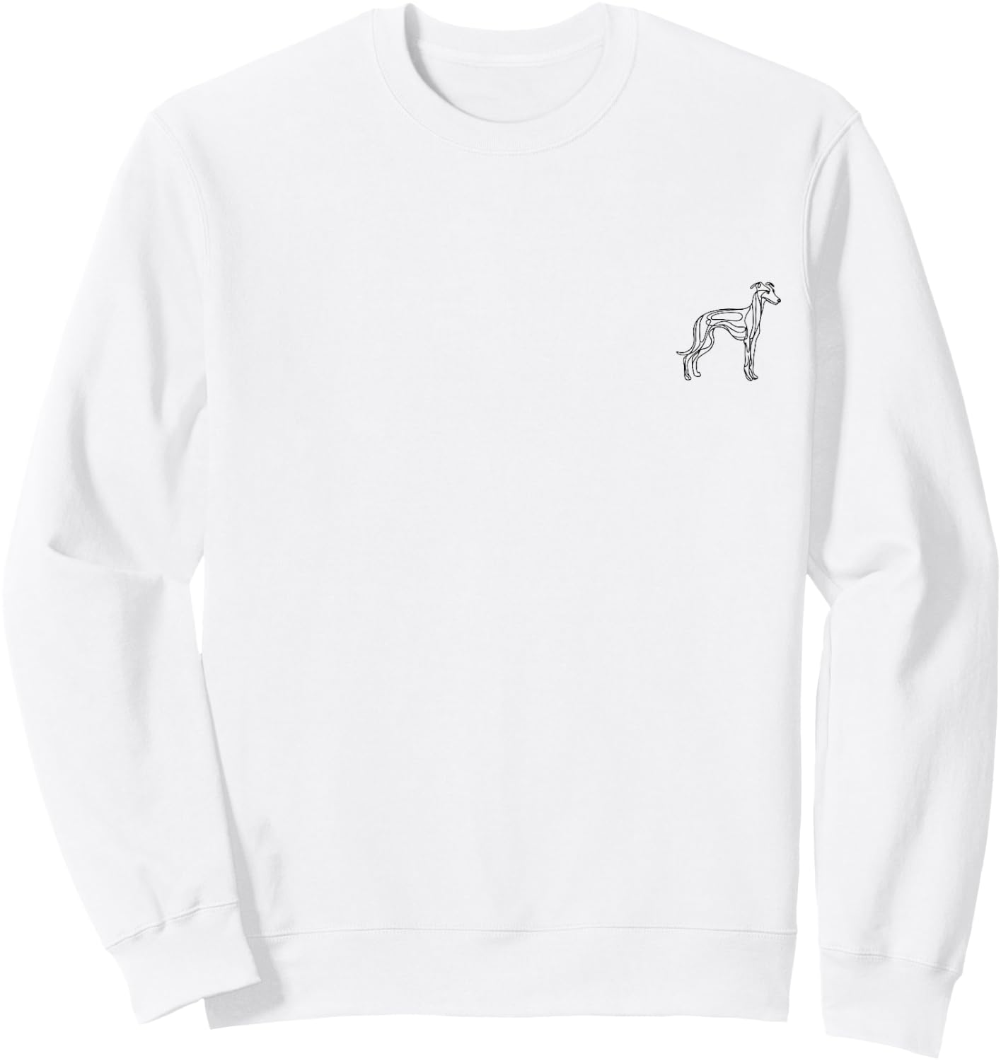 Whippet Minimalismus Sweatshirt - Sweatshirt | White