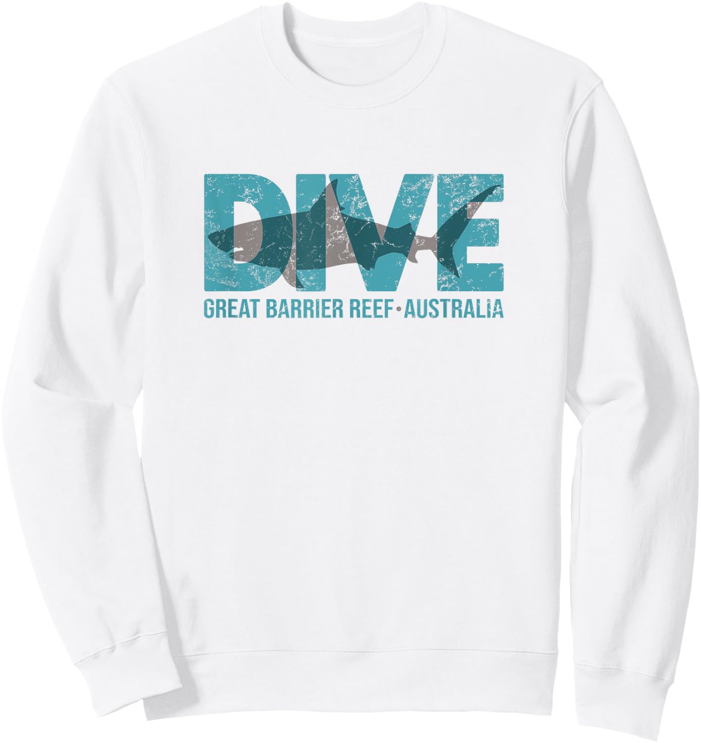 Australia Diving Great Barrier Reef Shark Dive Sweatshirt - Sweatshirt | White