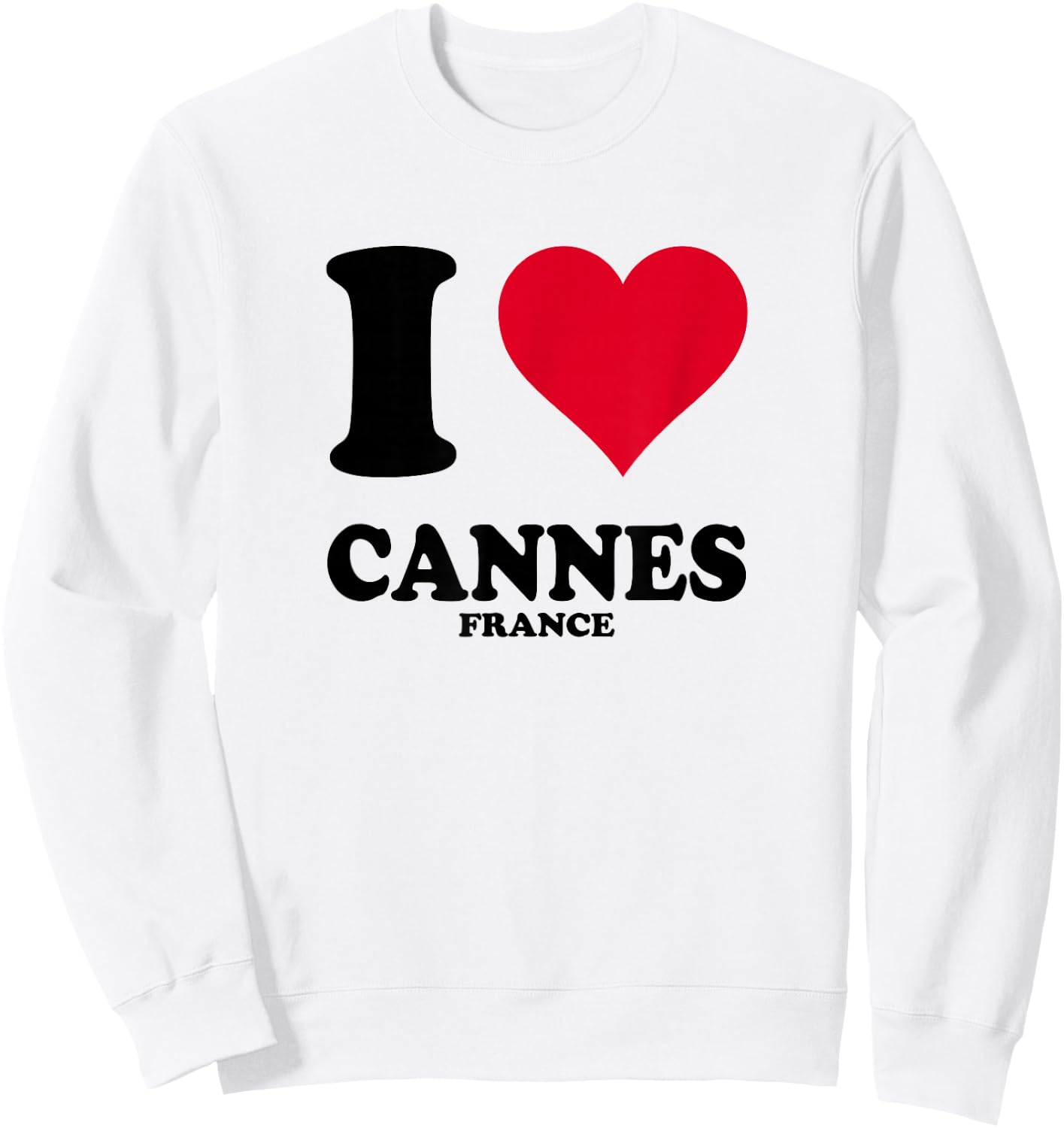 I Love Cannes , white, S Sweatshirt - Sweatshirt | White