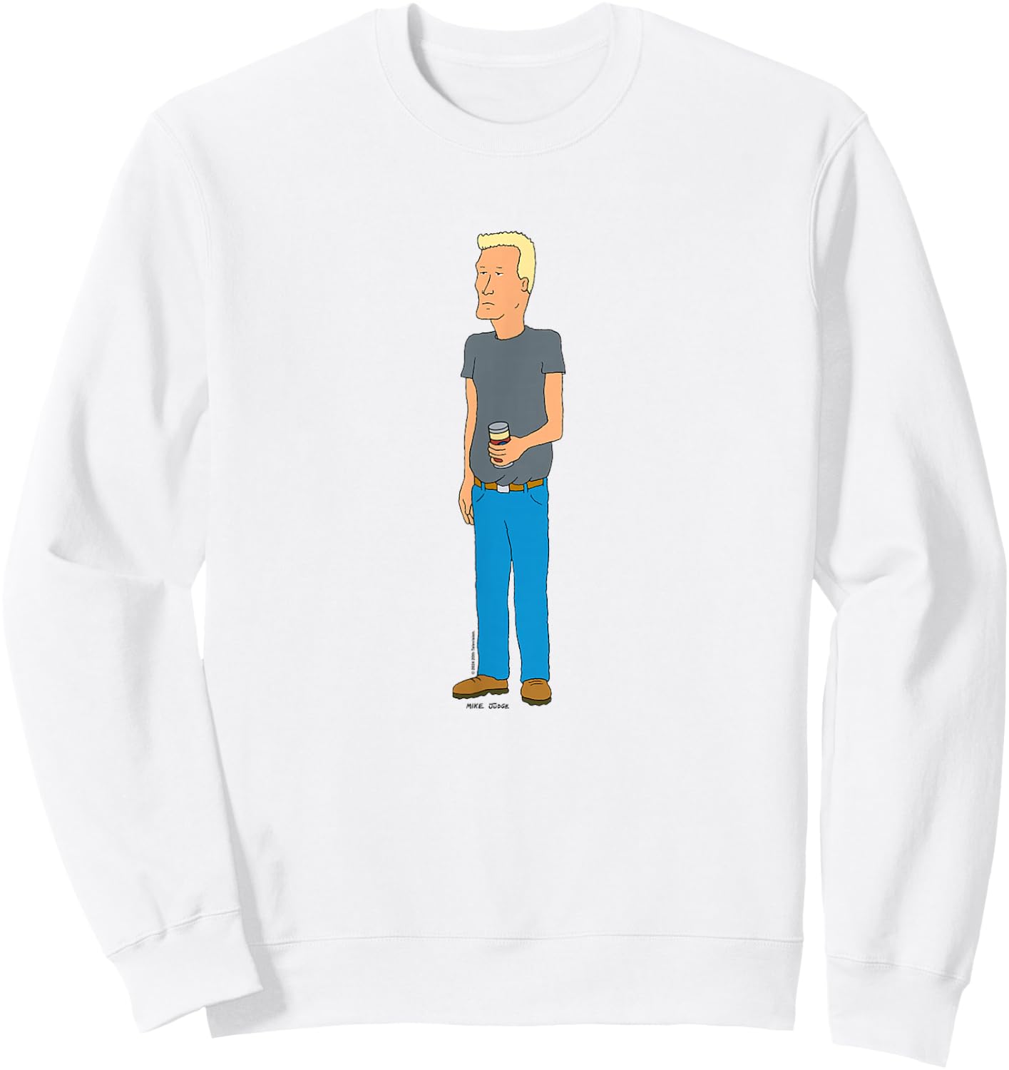 King Of The Hill Boomhauer Simple Standing Pose Sweatshirt - Sweatshirt | White