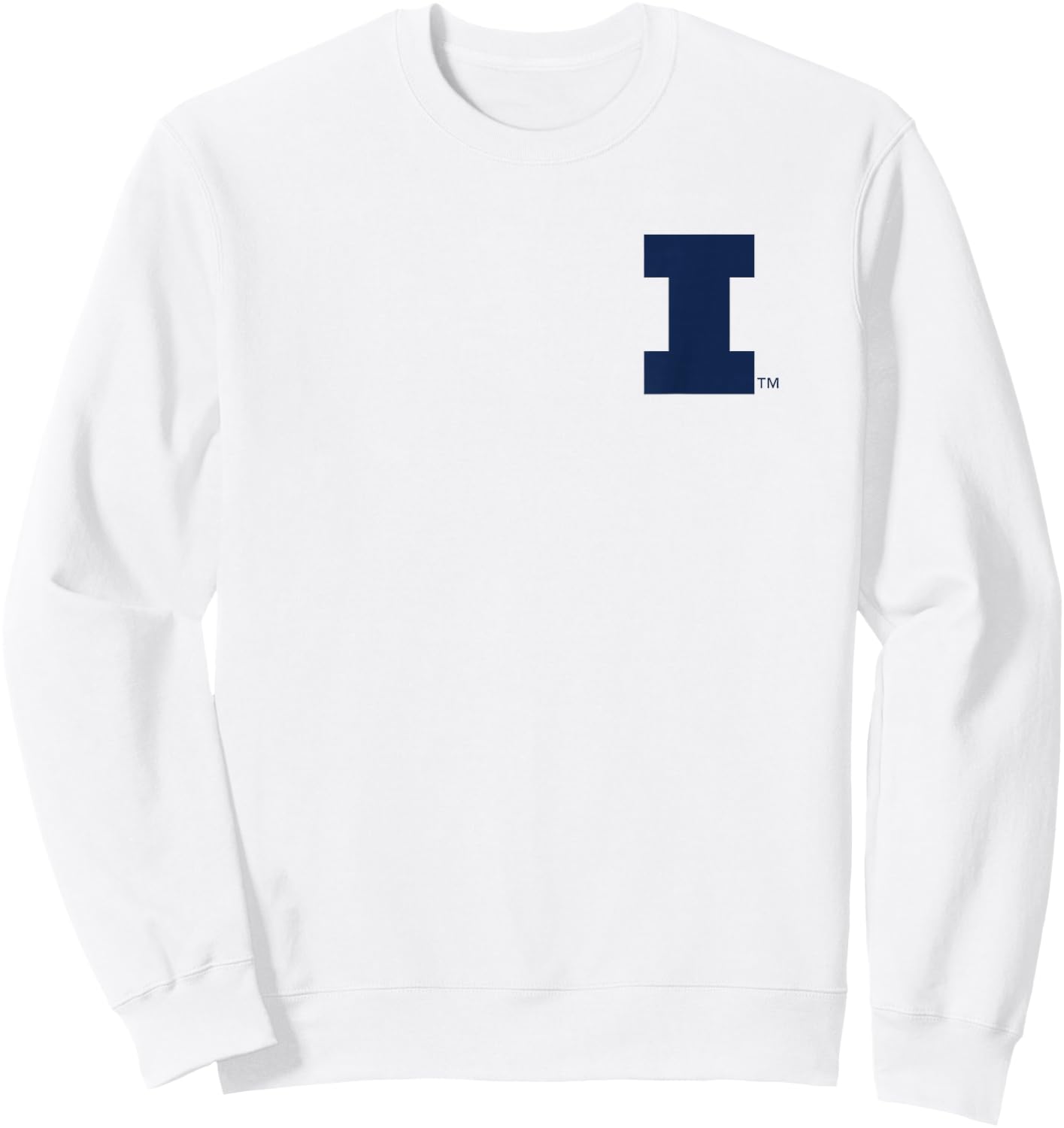 Illinois Fighting Illini Left Chest Icon Officially Licensed Sweatshirt - Sweatshirt | White