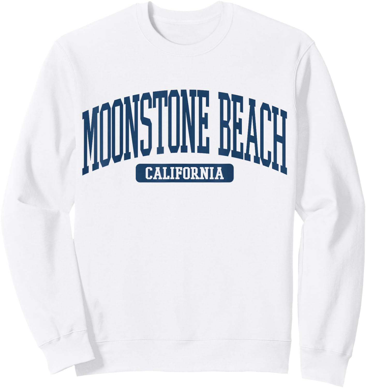Moonstone Beach California Souvenir Beach, Retro, Vintage Sweatshirt - Sweatshirt | White
