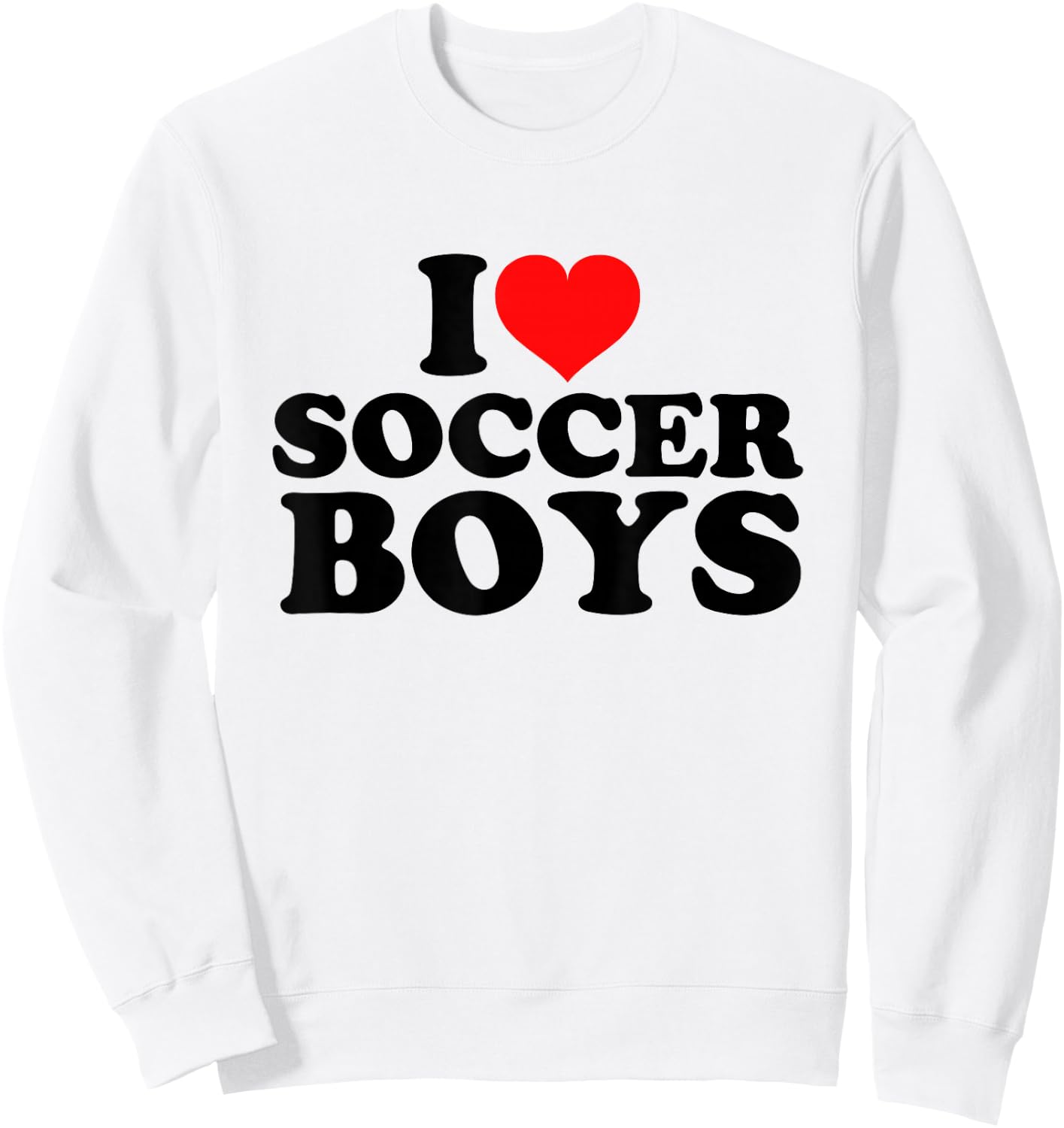 I Love Soccer Boys Sweatshirt - Sweatshirt | White