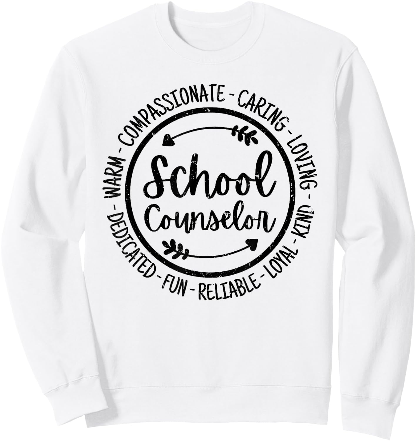 School Counselor Guidance Counselor Vintage Distressed Sweatshirt - Sweatshirt | White
