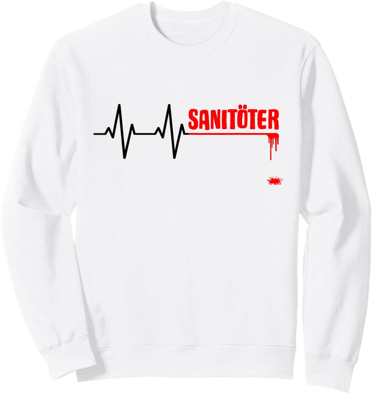 Rettungssanitäter Fun Shop - Sanitöter Notfallsanitäter Rettungssanitäter Sanitäter , Weiß, Klein, Männer, Halbarm, , Klassisch, V-Ausschnitt, 1 Count, 0 Taschen, EU 43, Maschinenwäsche Sweatshirt - Sweatshirt | White