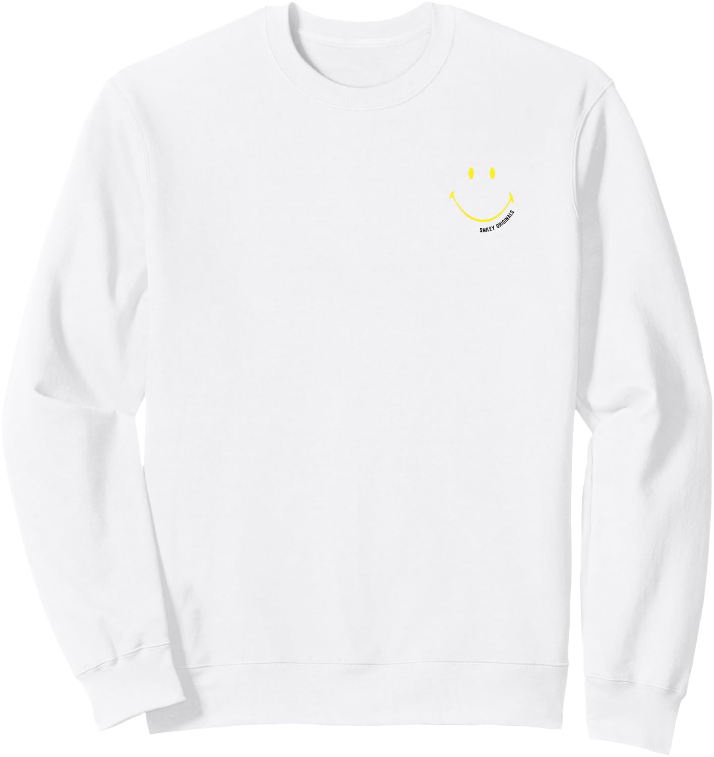 Smiley Originals Big Happy Smile Sweatshirt - Sweatshirt | White