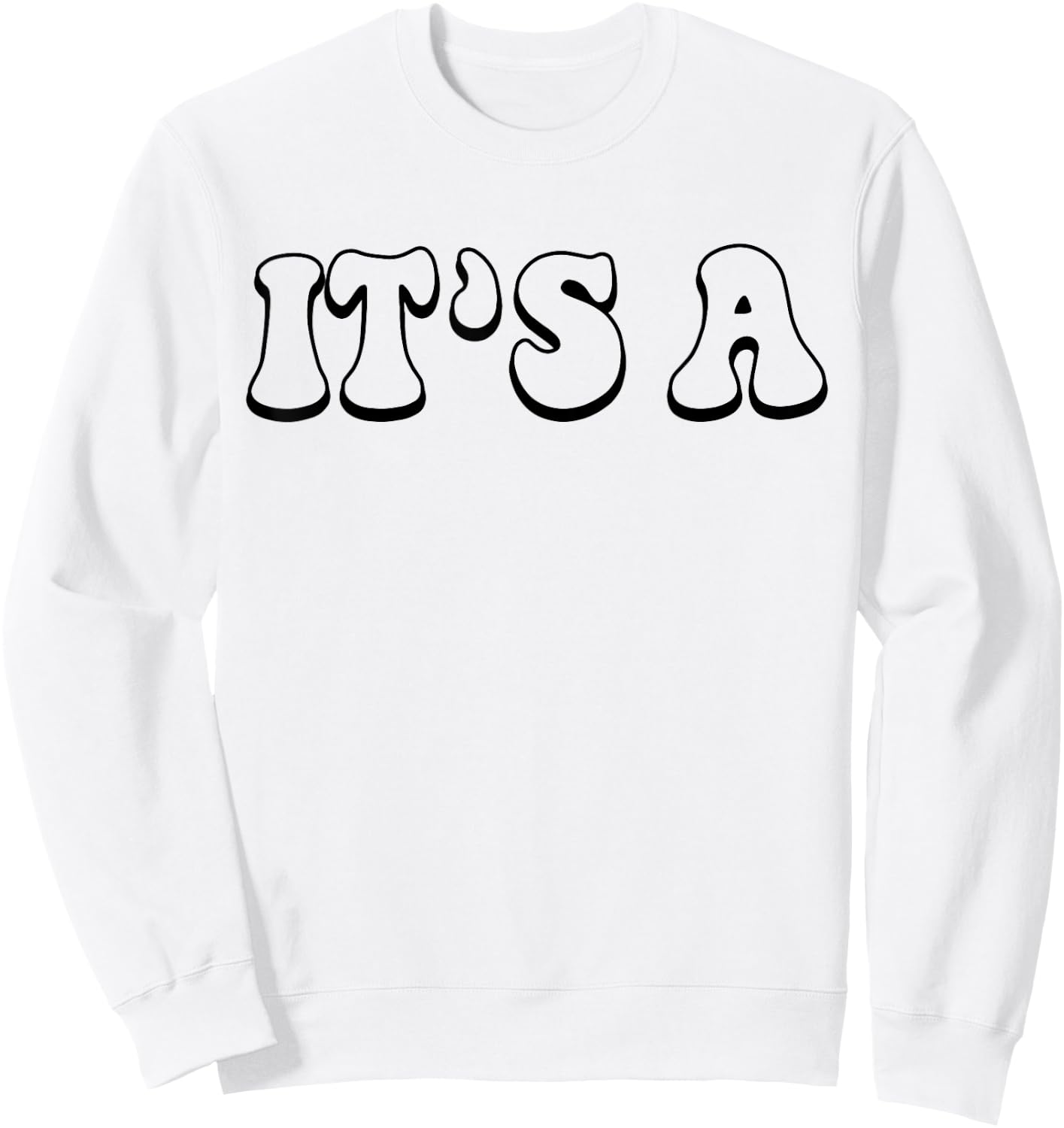 Gender Reveal Pink Or Blue Painted Handprints Groovy Retro Sweatshirt - Sweatshirt | White