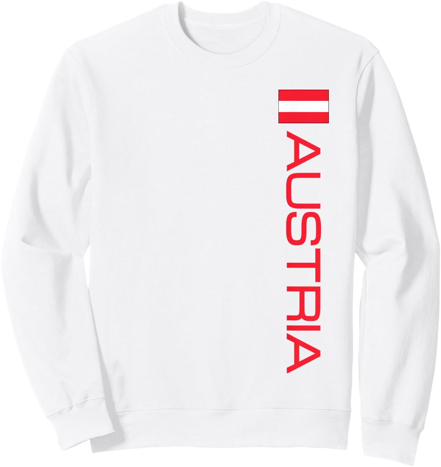Austria Flag Austrian National Pride and Colors Sweatshirt - Sweatshirt | White