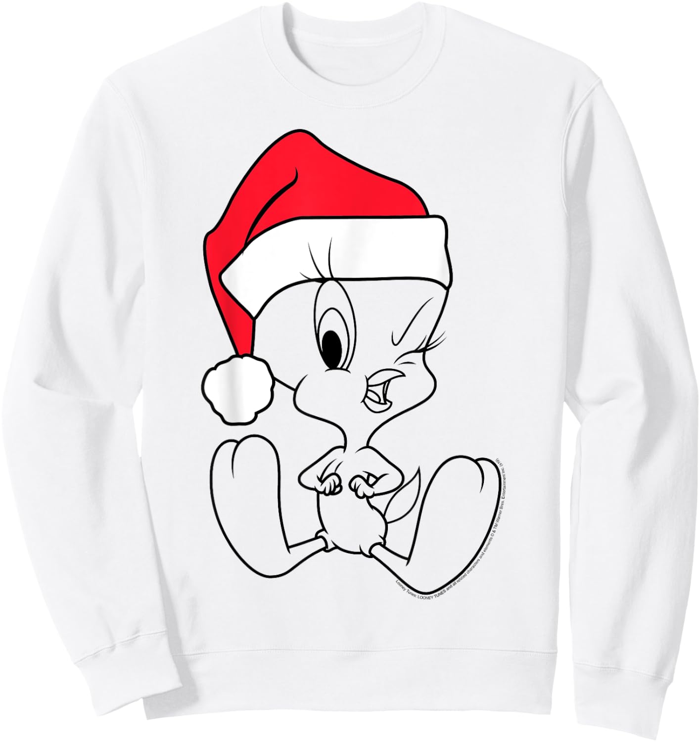 Looney Tunes Christmas Tweety Bird Line Art Sweatshirt - Sweatshirt | White