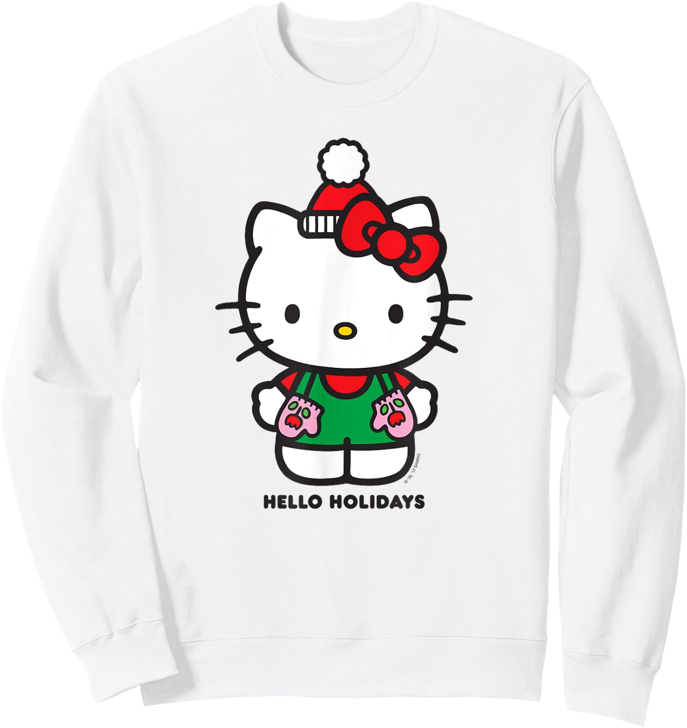 Hello Kitty "Hello Holidays" Christmas Shirt Sweatshirt - Sweatshirt | White