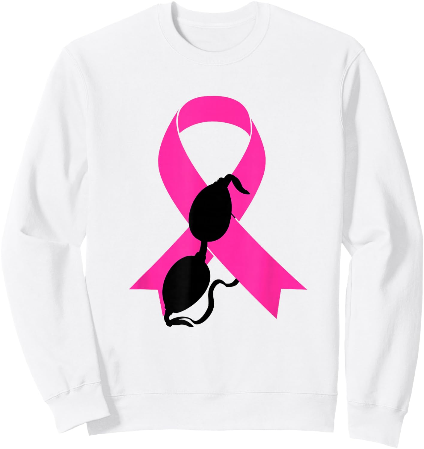 Swimming Breast Cancer Awareness Swim Goggles Pink Ribbon Sweatshirt - Sweatshirt | White