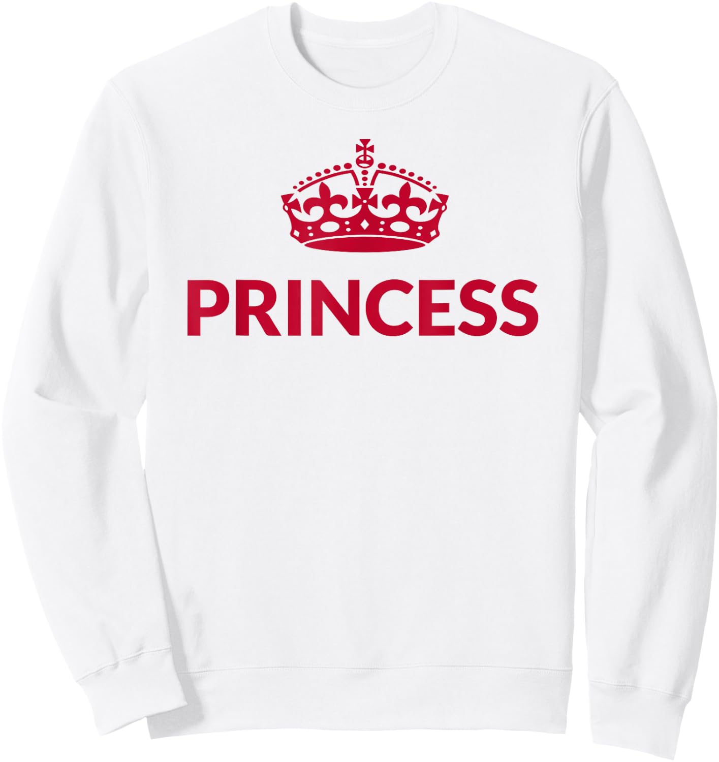 Funny Princess with Crown or Tiara Motif , pink Sweatshirt - Sweatshirt | White