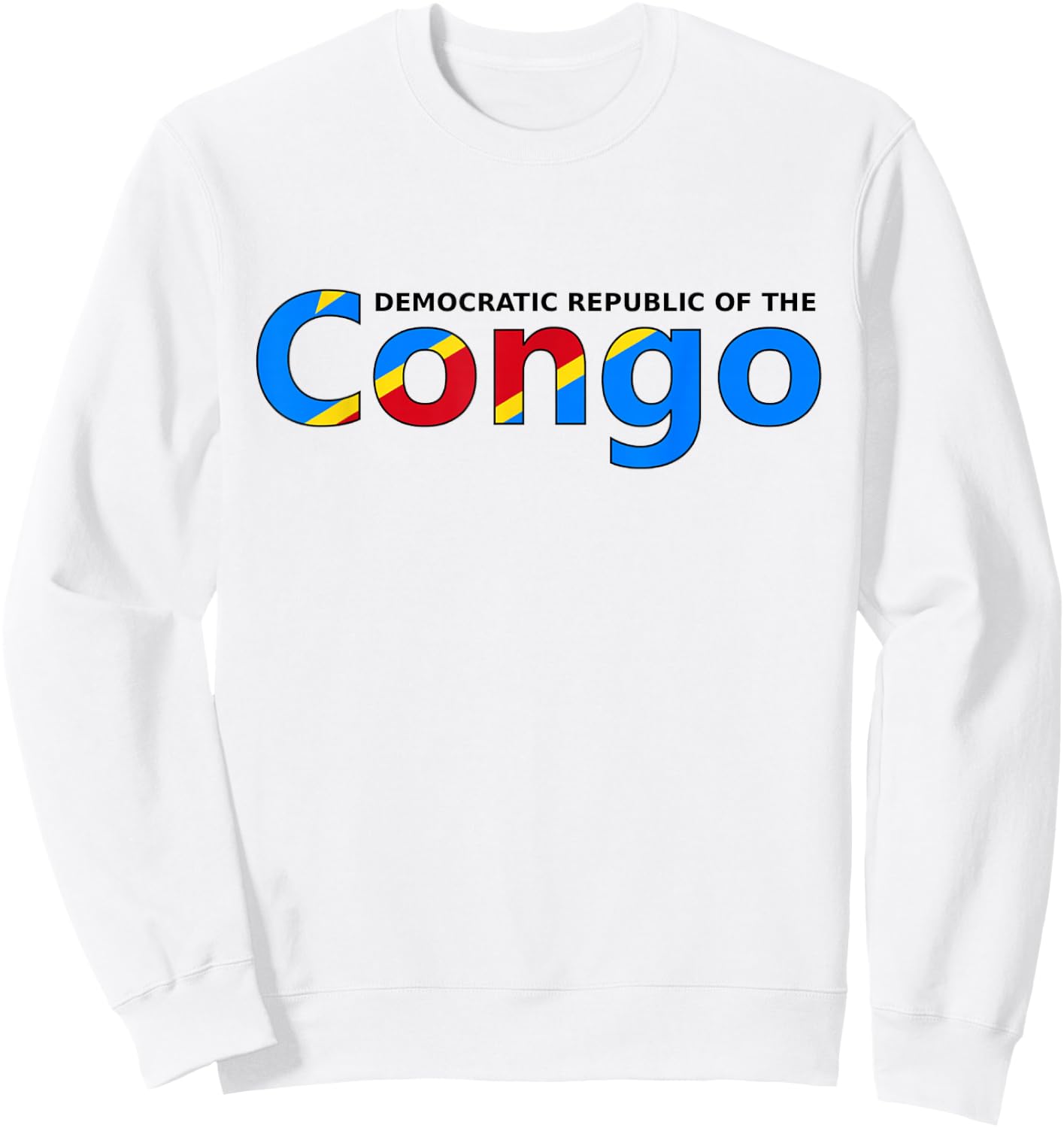 Congolese Flag of The DRC African Men Women Kids Congo Sweatshirt - Sweatshirt | White