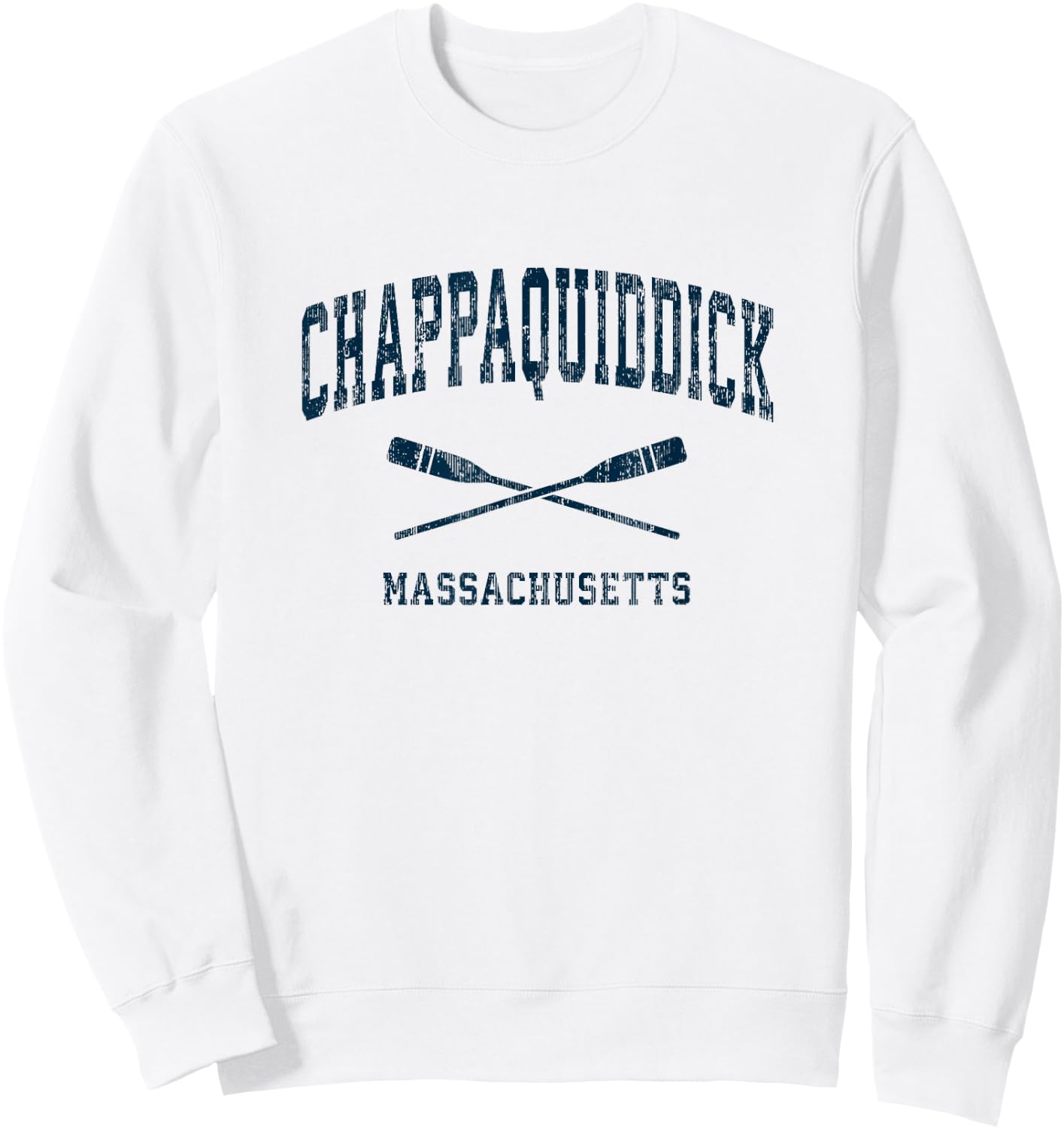 Chappaquiddick Massachusetts Vintage Nautical Paddles Sports Sweatshirt - Sweatshirt | White