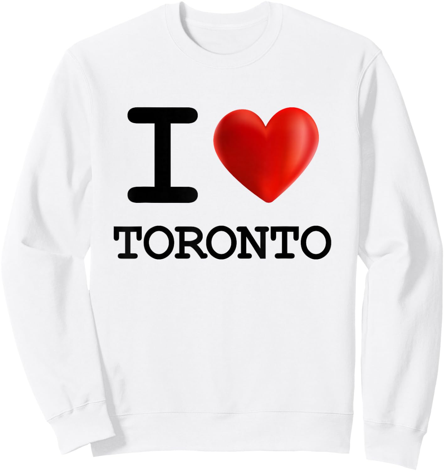 I Love Toronto Souvenir Tourist Heart Sweatshirt - Sweatshirt | White