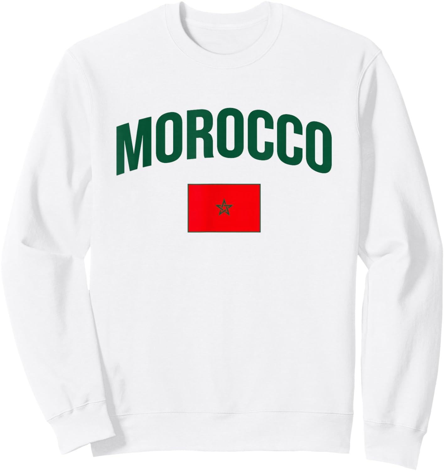 Morocco - Flag of Morocco - Classic Sweatshirt - Sweatshirt | White