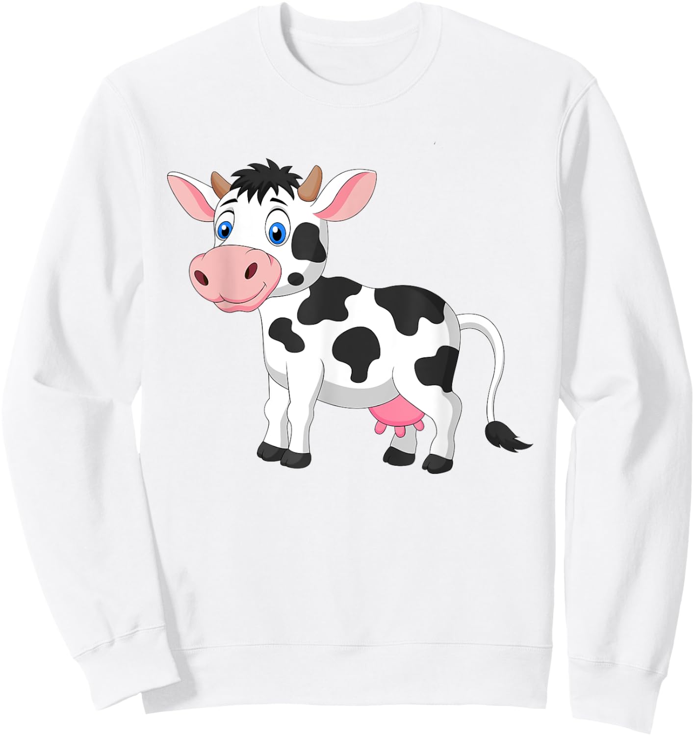Cute Dairy Cow Pattern Kids , white, S Sweatshirt - Sweatshirt | White