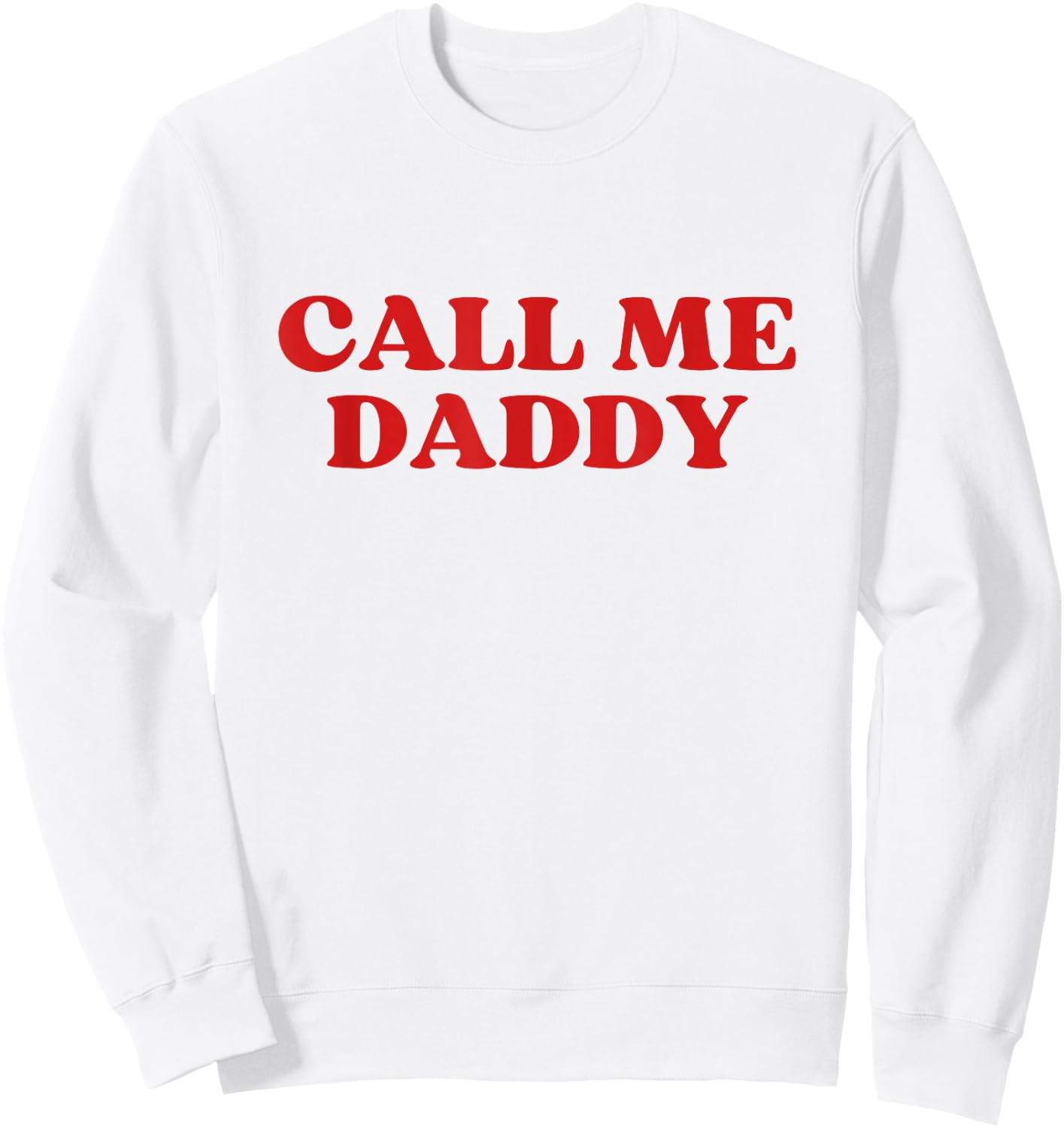 Daddy Call Me Y2k Aesthetic - Weiß, Small - , Klassisch, Retro-Design und Buchstabenmuster Sweatshirt - Sweatshirt | White