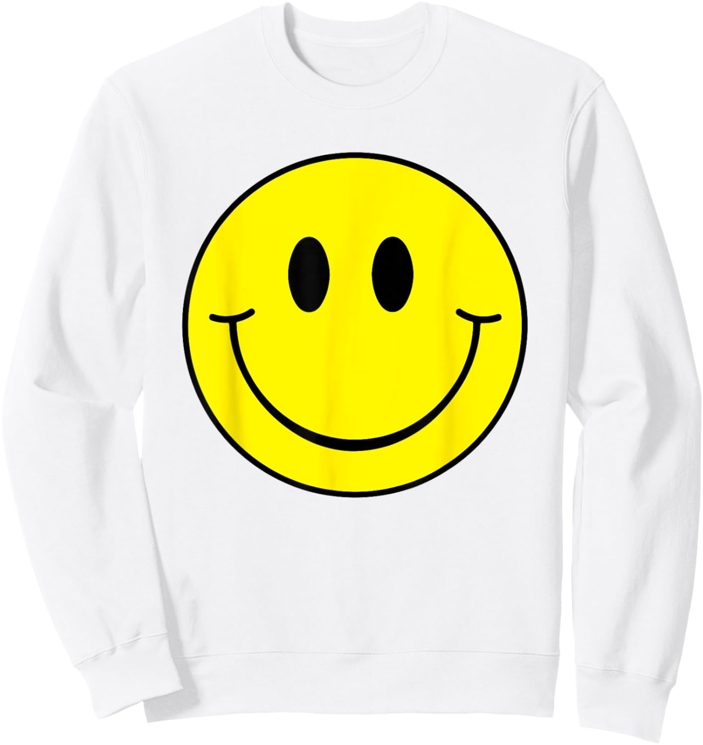 Yellow Smile Face Shirt Cute Happy Peace Smiling Face Kids Sweatshirt - Sweatshirt | White