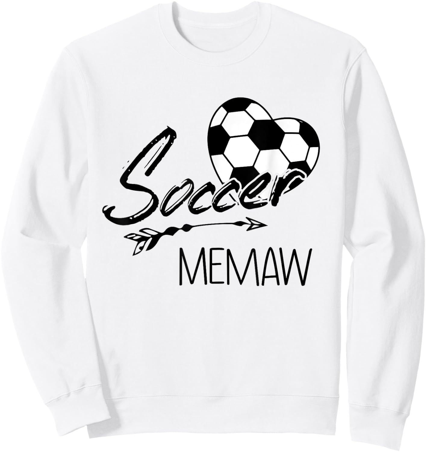 Soccer Memaw Grandma Gift Sweatshirt - Sweatshirt | White