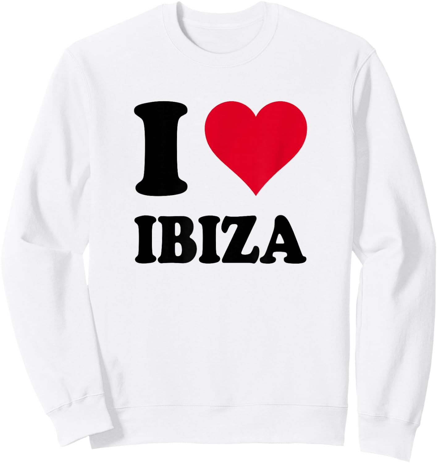 I Love Ibiza , white, S Sweatshirt - Sweatshirt | White