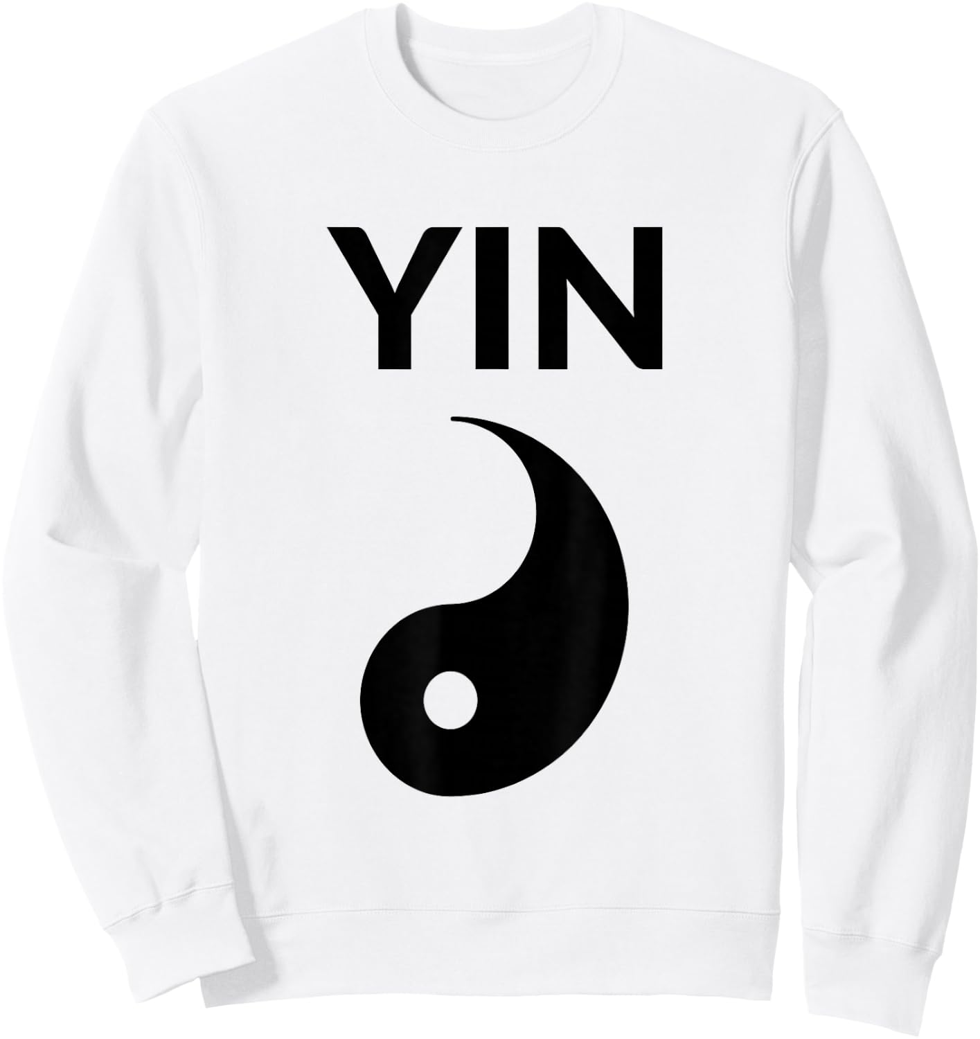 Yin Yang Costume Couple Costumes Partner Costumes Man Woman Couples , White Sweatshirt - Sweatshirt | White