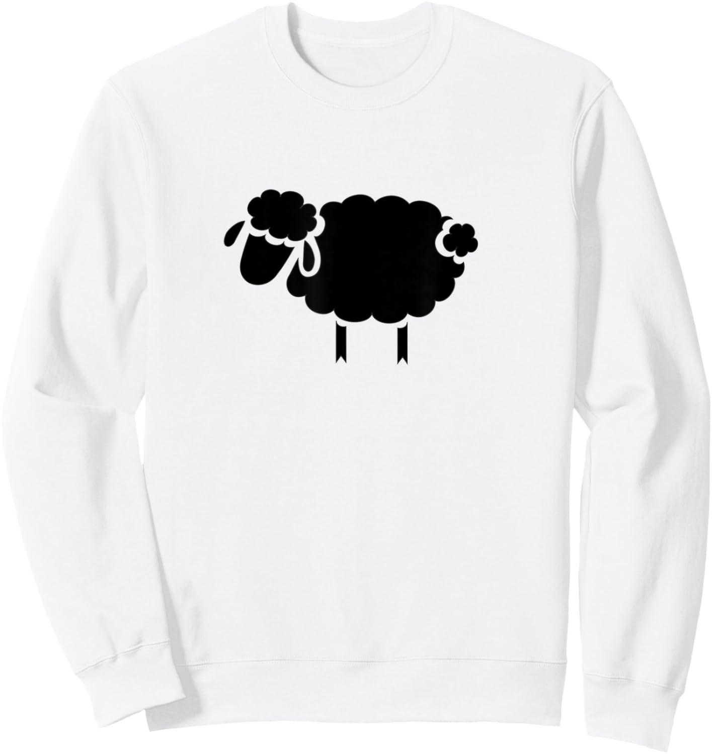 Black Sheep Silhouette Design Sweatshirt - Sweatshirt | White