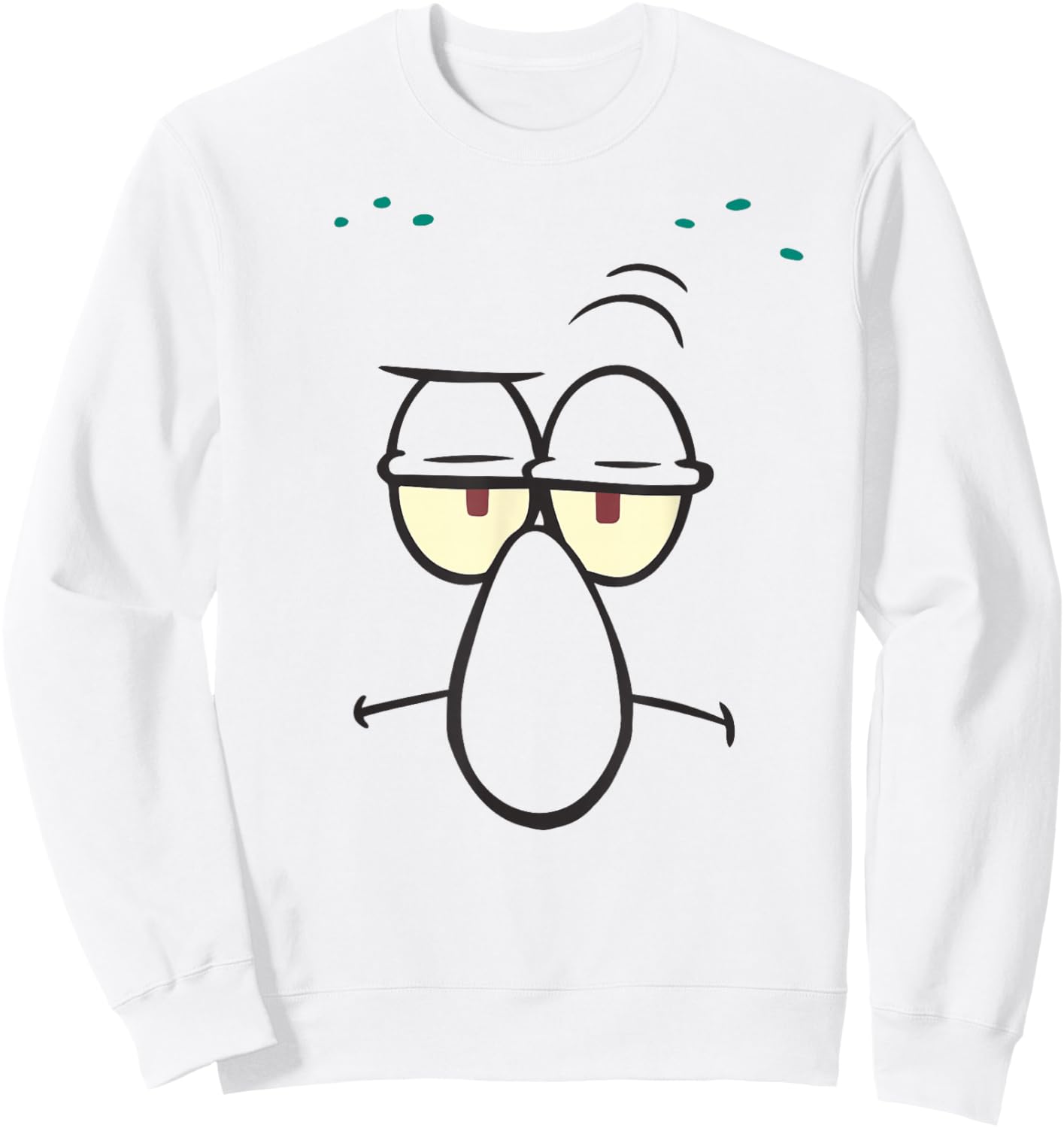Spongebob Squarepants Halloween Squidward Big Face Costume Sweatshirt - Sweatshirt | White