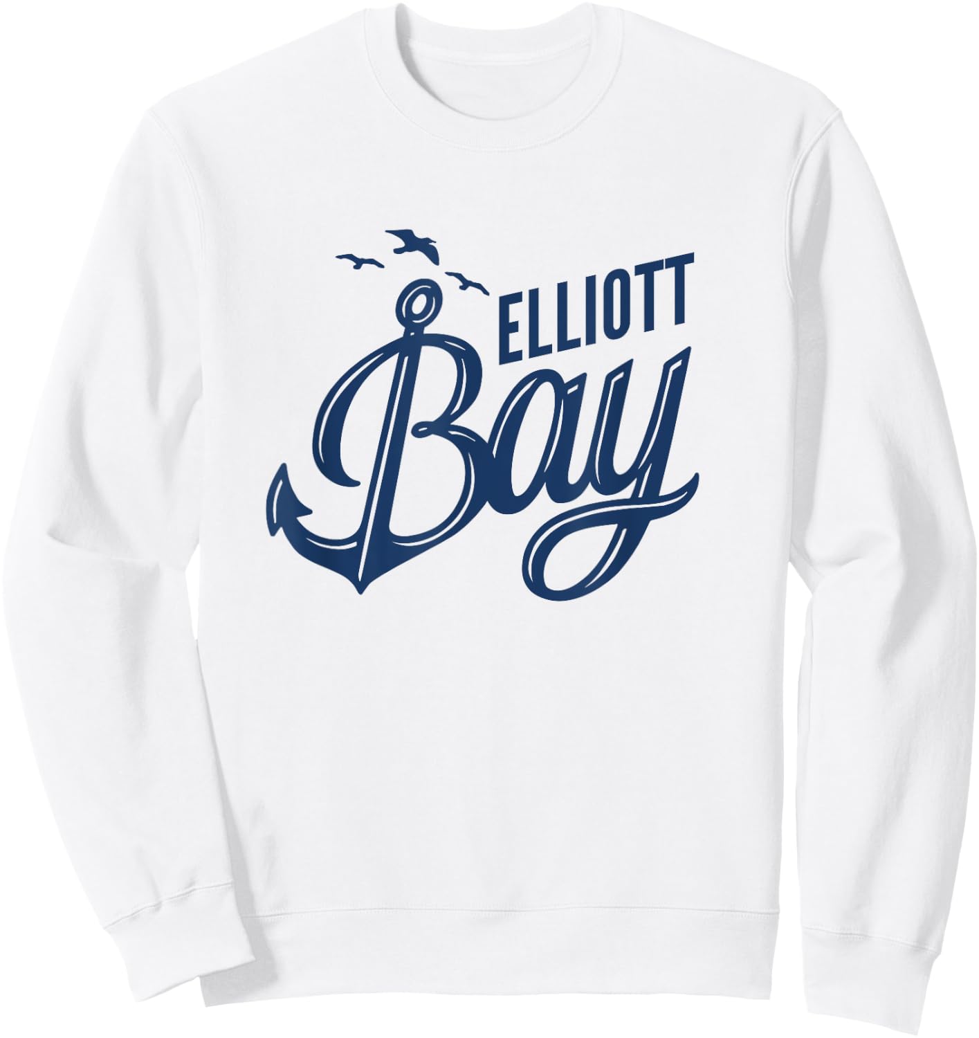 Elliott Bay Puget Sound Seattle Sailing and boating Sweatshirt - Sweatshirt | White