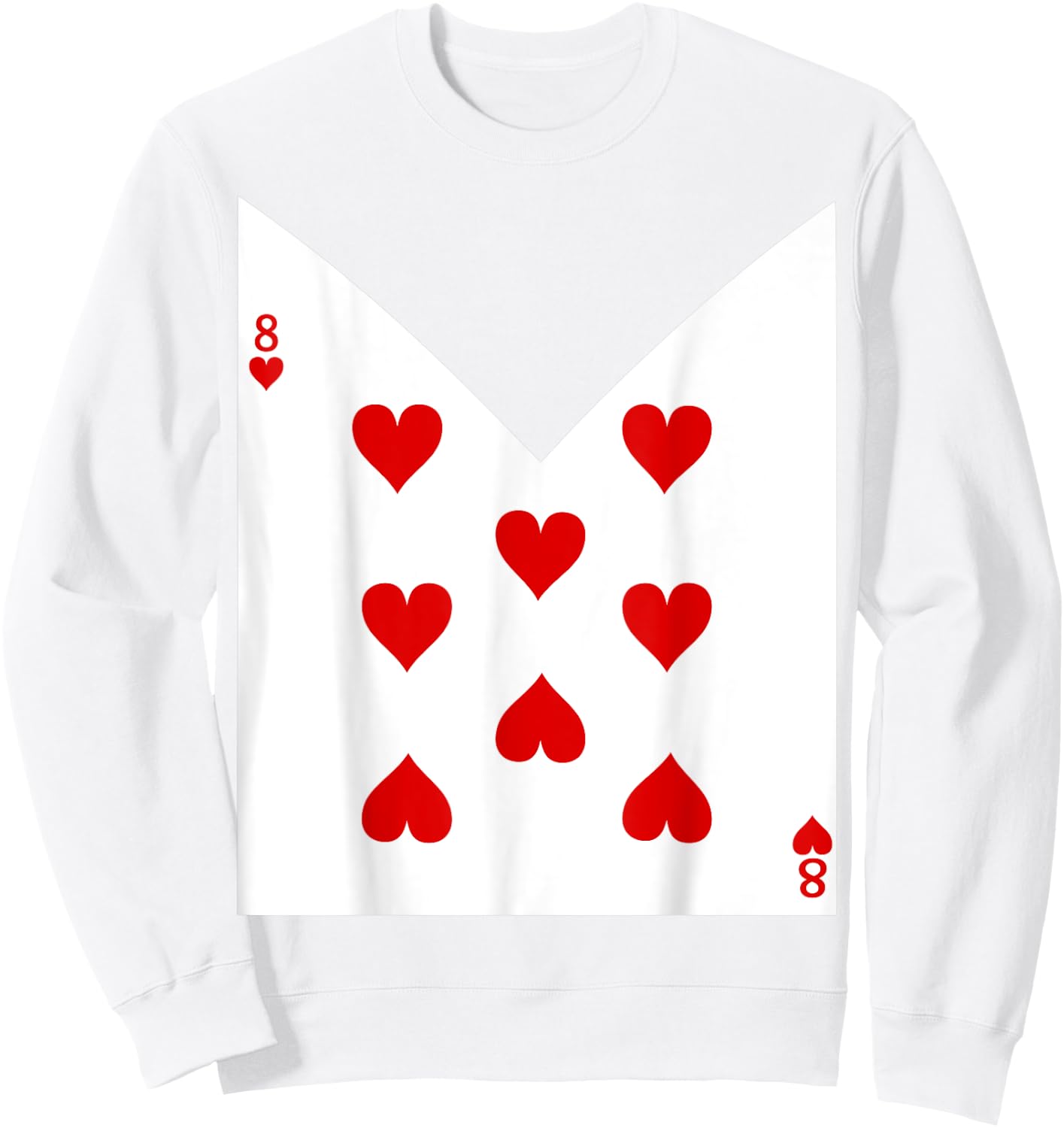 Original Halloween Playing Card Costume Alice In Wonderland Sweatshirt - Sweatshirt | White