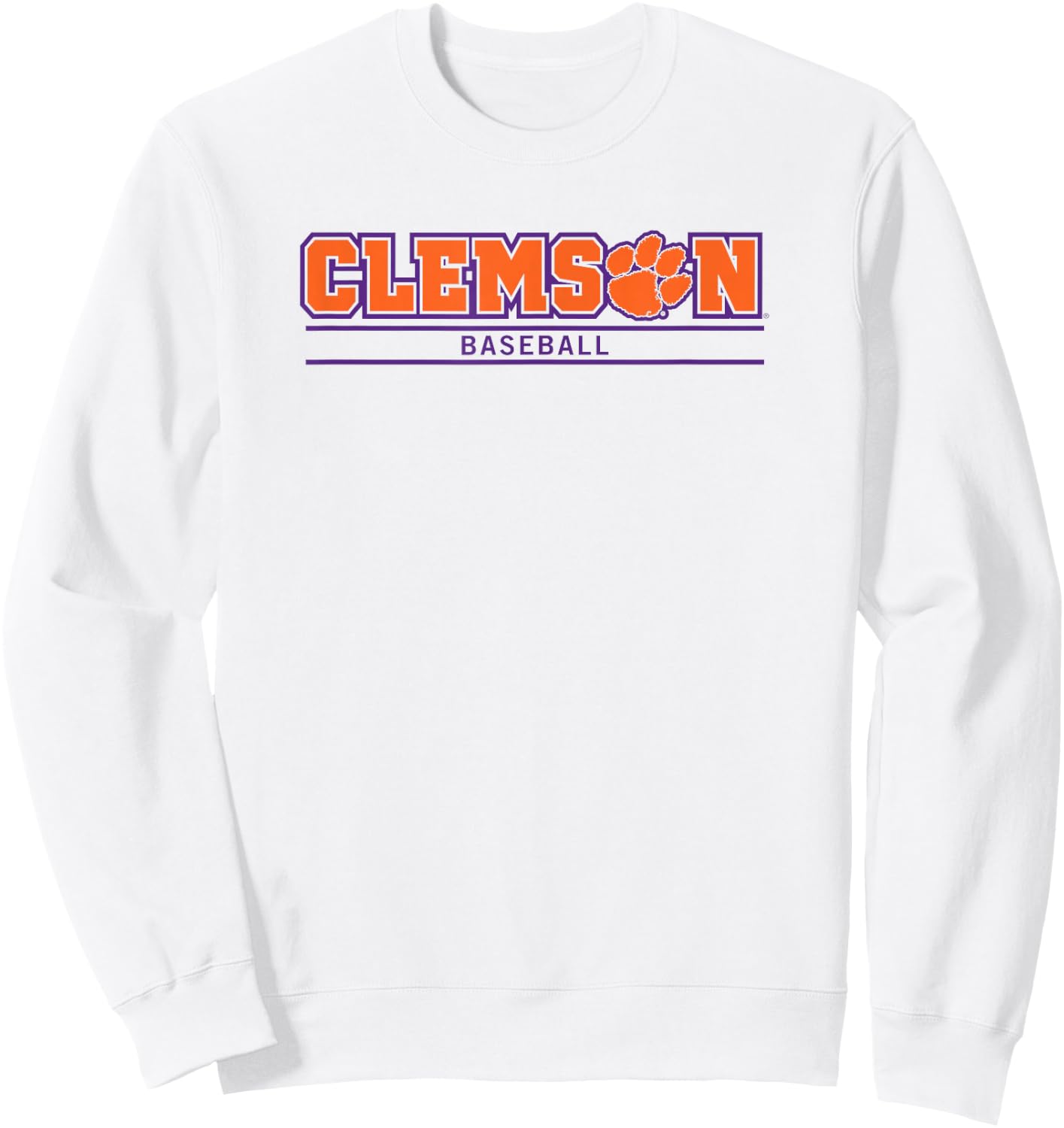 Clemson Tigers Baseball Athletics White Officially Licensed Sweatshirt - Sweatshirt | White