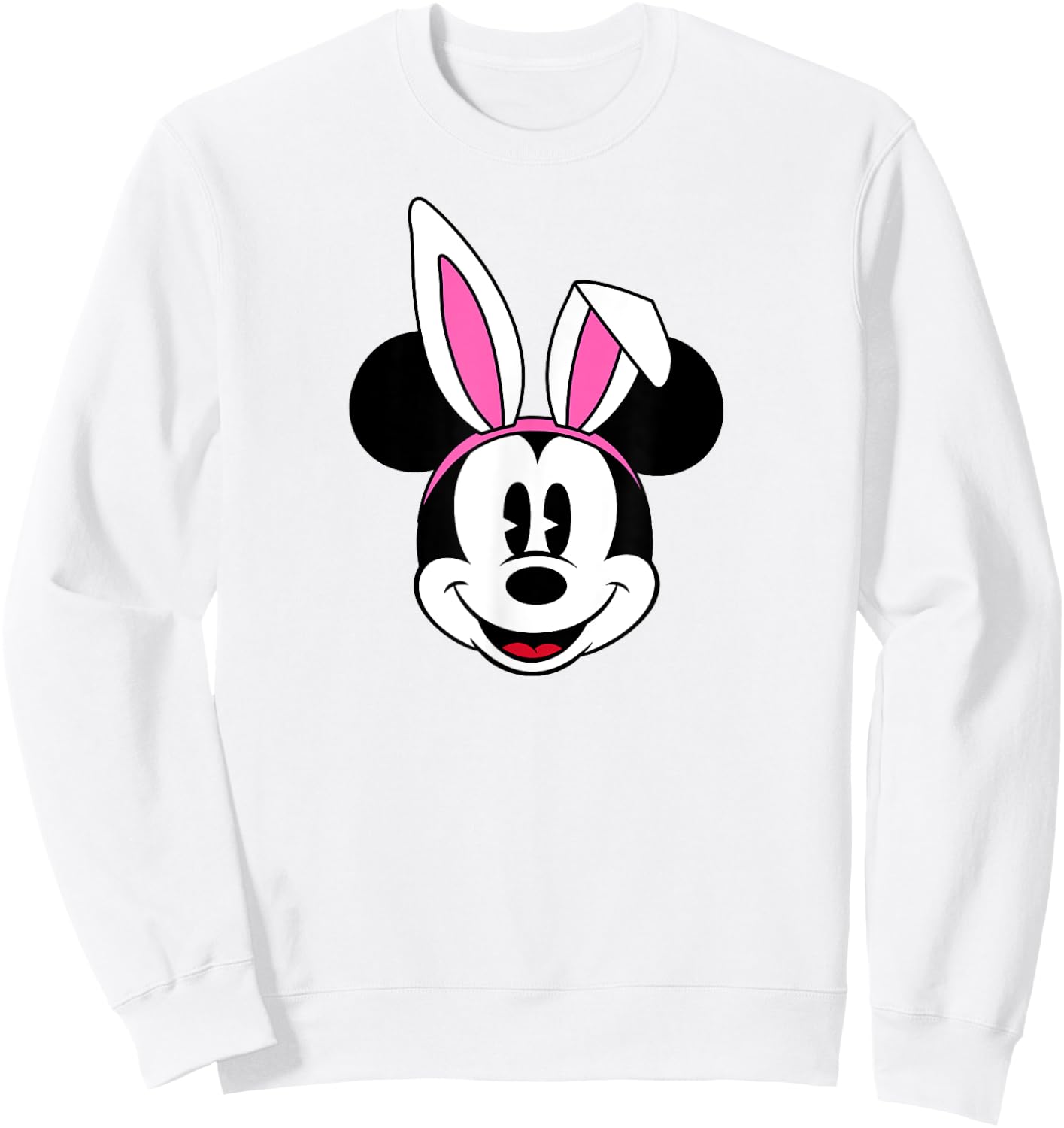 Amazon Essentials Disney Mickey Mouse Spring Easter Bunny Ears Sweatshirt - Sweatshirt | White