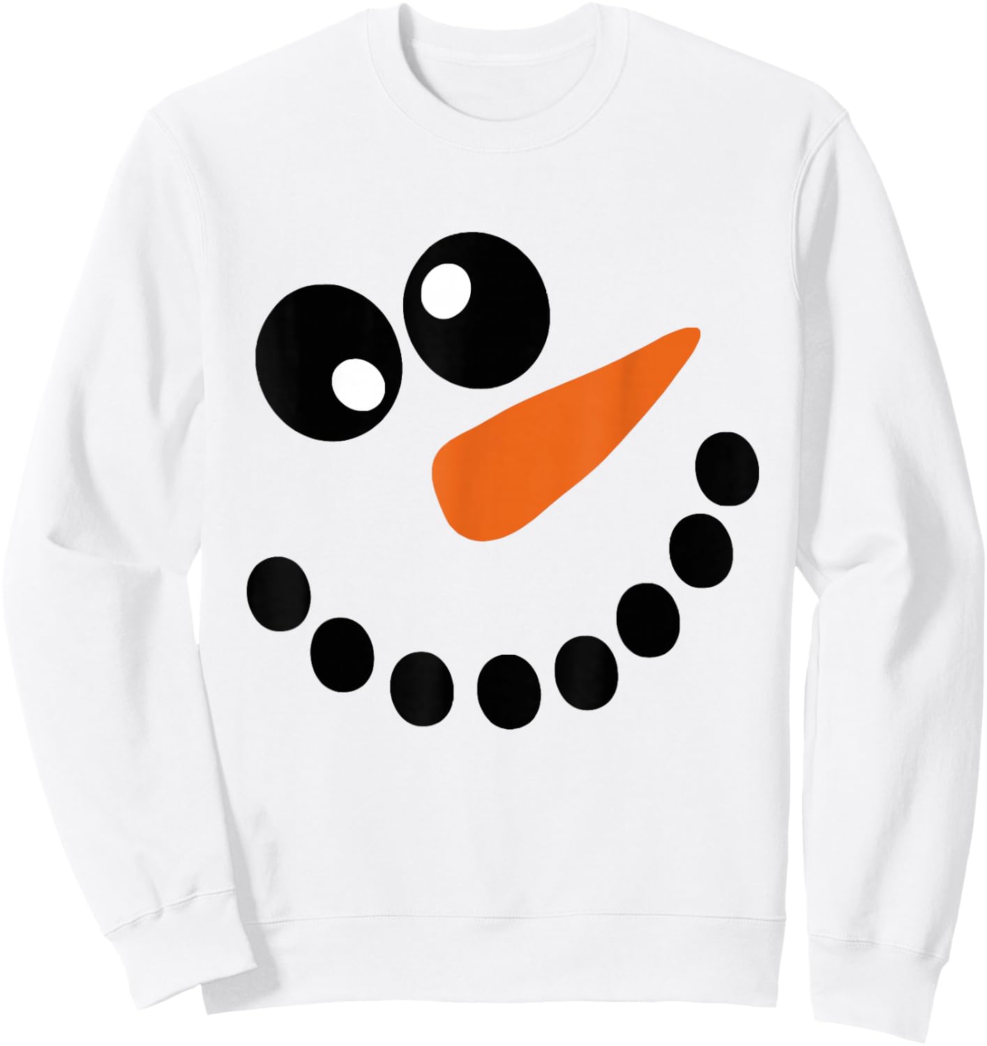 Winter Snowman Face Christmas Xmas For Kids Sweatshirt - Sweatshirt | White
