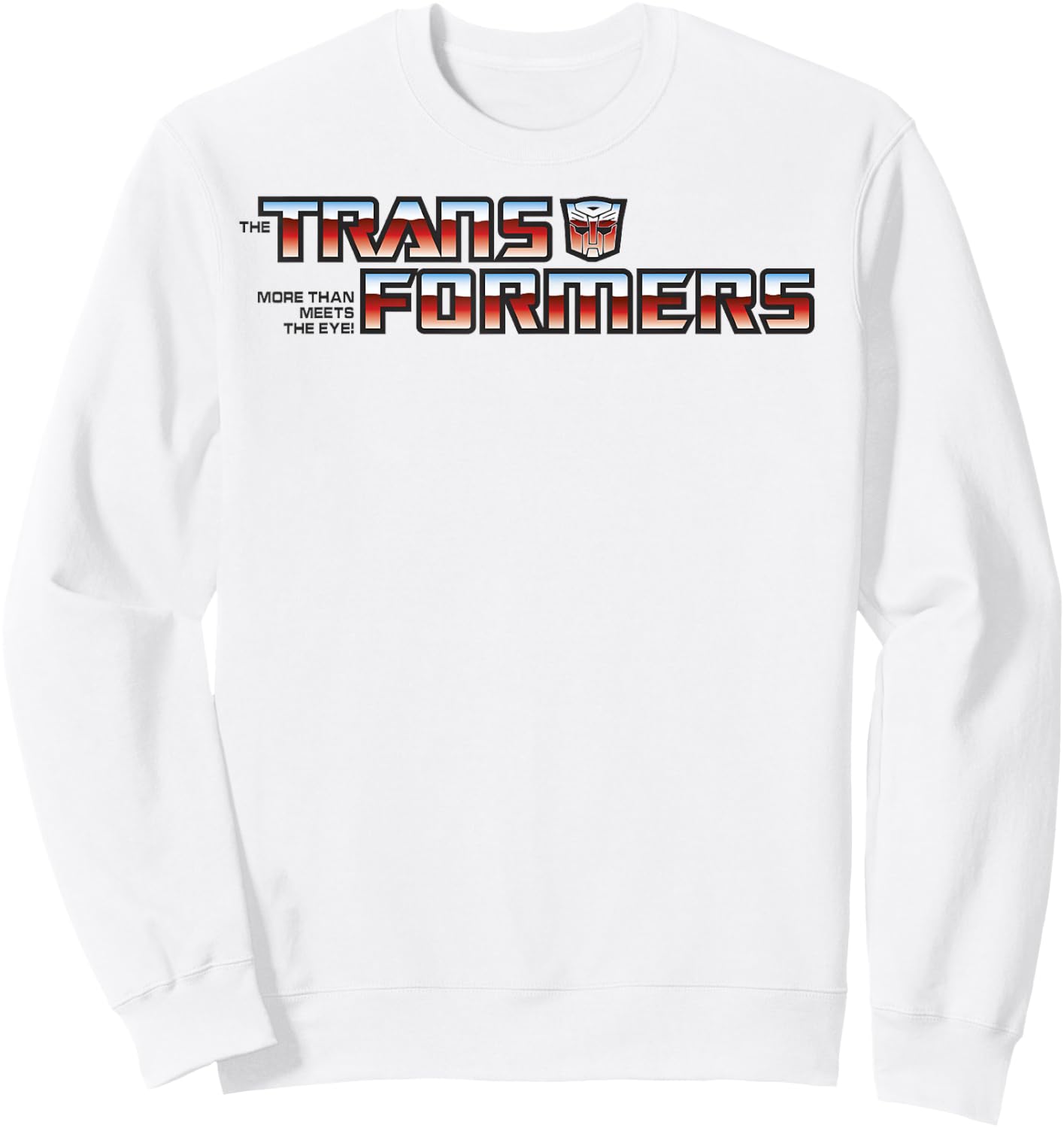 Transformers Red Gradient Classic Vintage Logo Sweatshirt - Sweatshirt | White