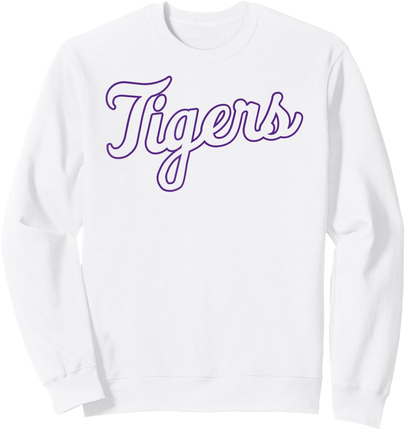Clemson Tigers Cursive Mascot Orange Officially Licensed Sweatshirt - Sweatshirt | White