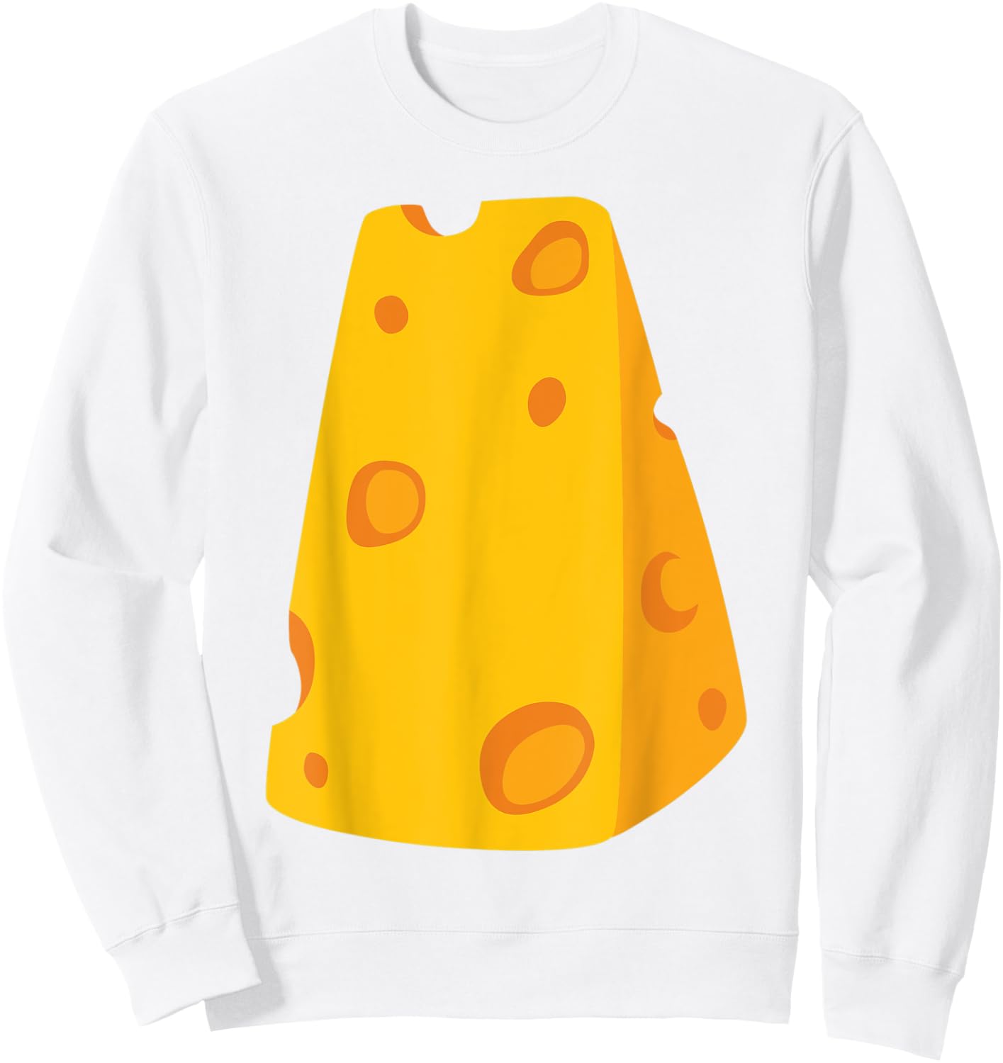 Men's Cheese Costume Cheese Costume Carnival Halloween Cheese , yellow Sweatshirt - Sweatshirt | White