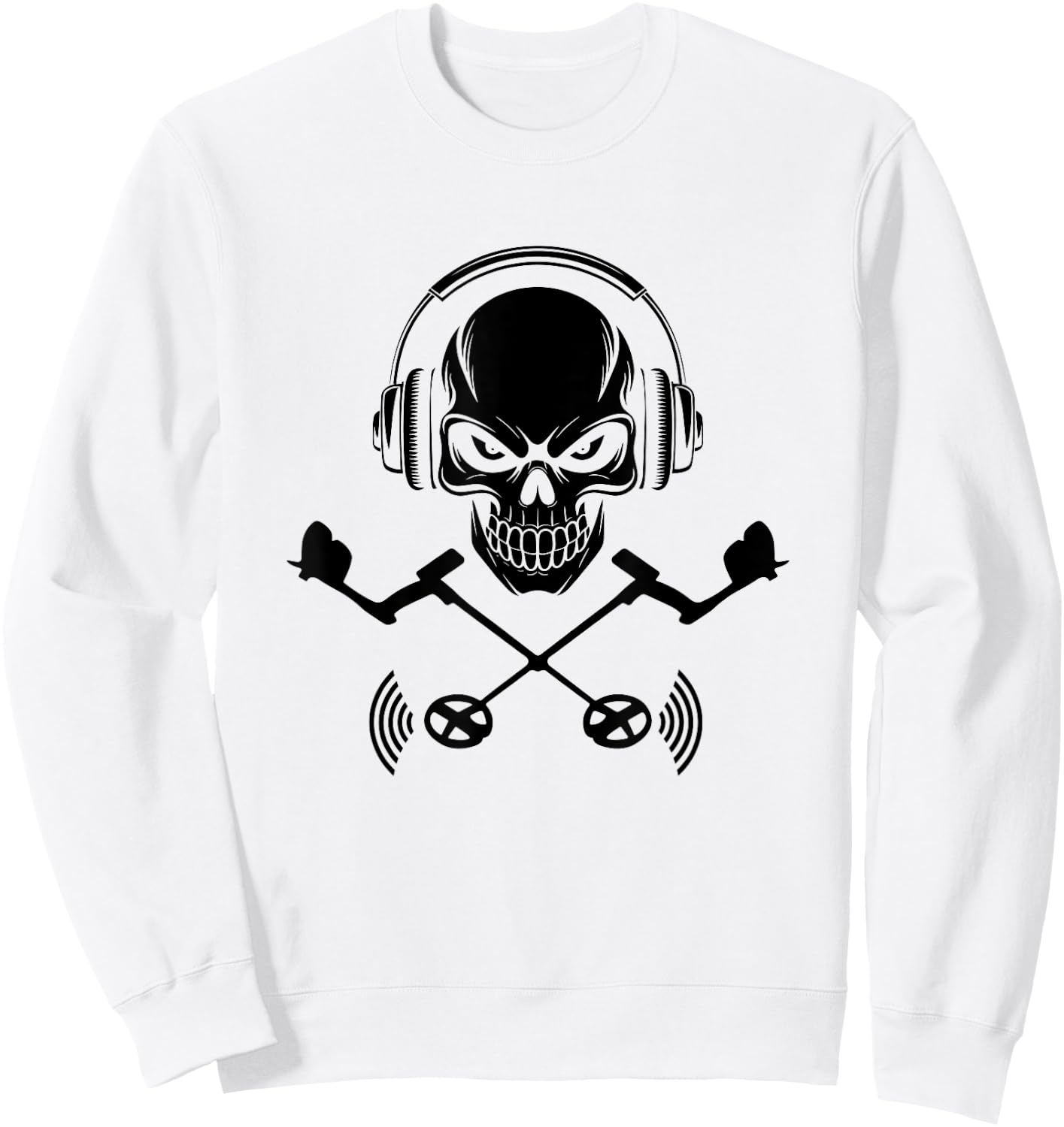 Détecteur de métaux crâne chasse au trésor détecteur de métaux Sweatshirt - Sweatshirt | White