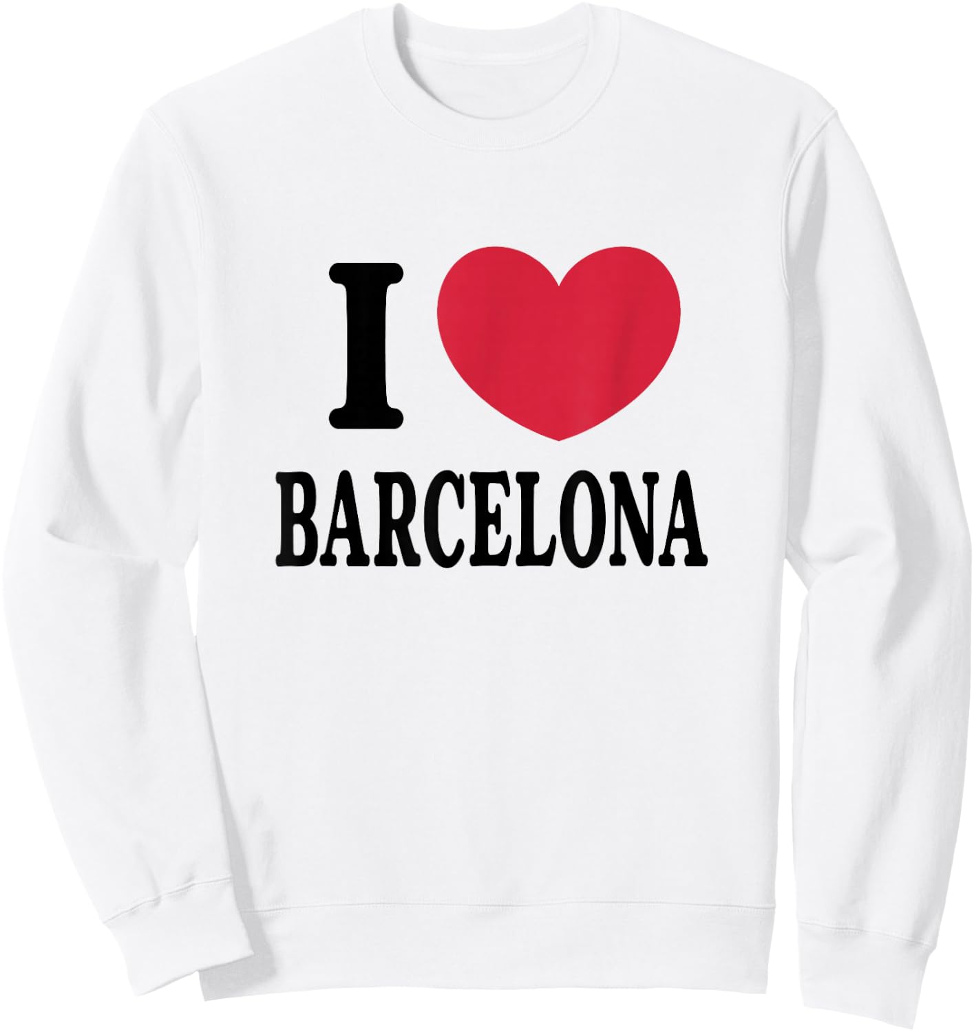 I Love Barcelona , white, S Sweatshirt - Sweatshirt | White