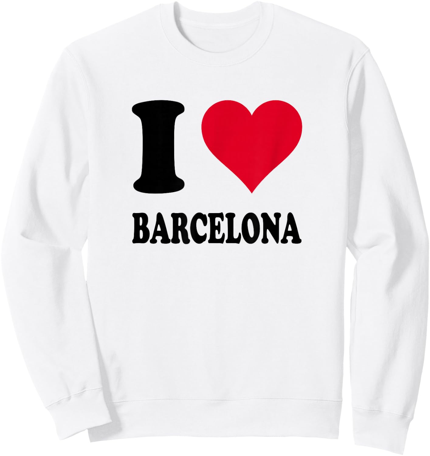 I Love Barcelona , white, S Sweatshirt - Sweatshirt | White