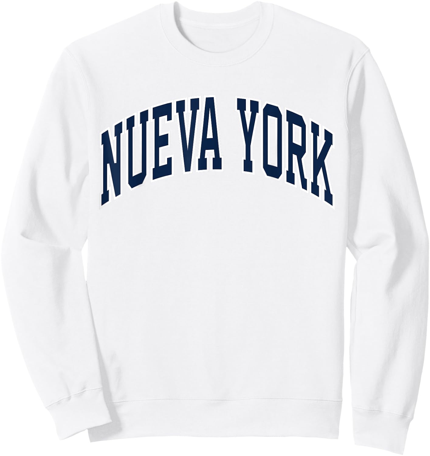 Retro New York Throwback Souvenir Classic Nueva York NY Blue Sweatshirt - Sweatshirt | White