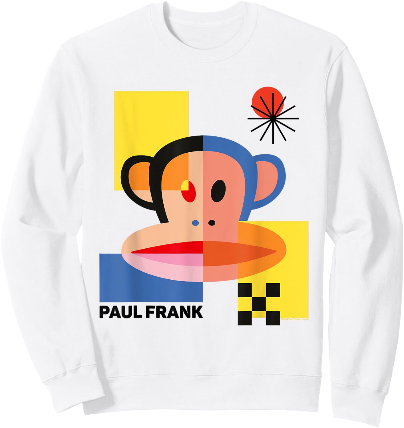 Paul Frank Julius Abstract 80s Block Art Sweatshirt - Sweatshirt | White